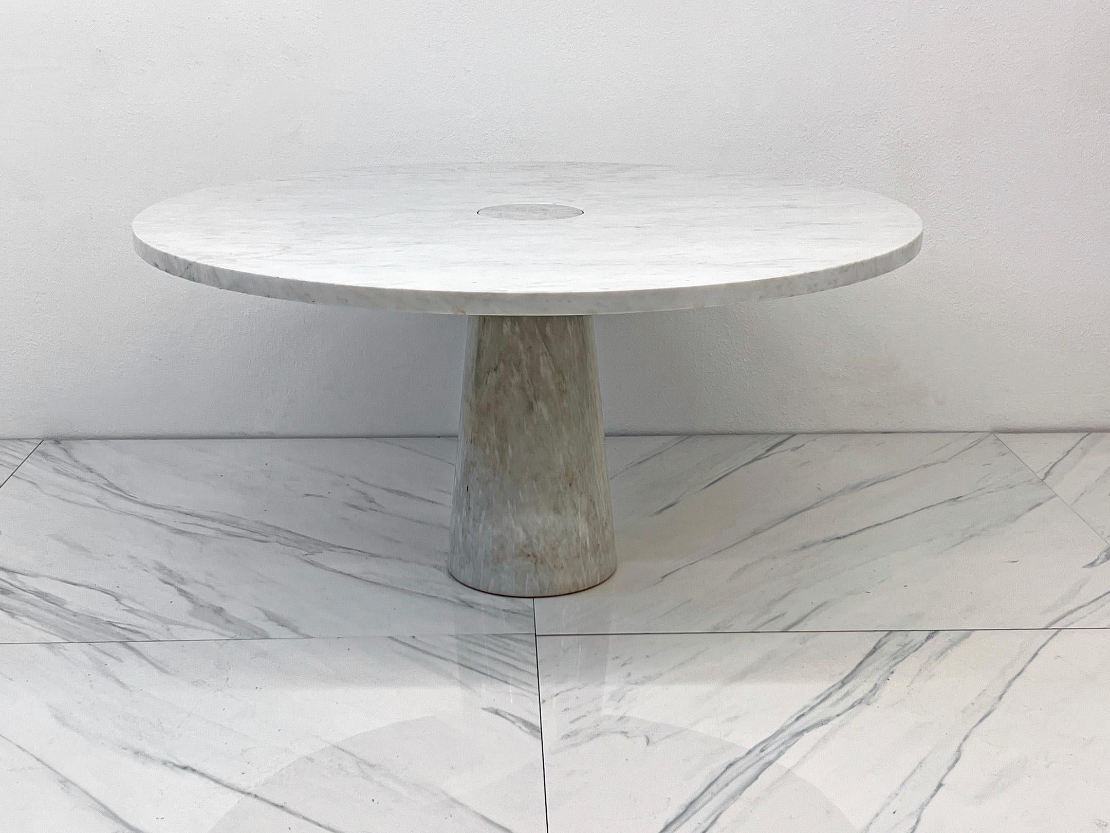 Marbre de Carrare Angelo Mangiarotti pour Skipper, table de salle à manger Eros en marbre de Carrare, années 1970 en vente