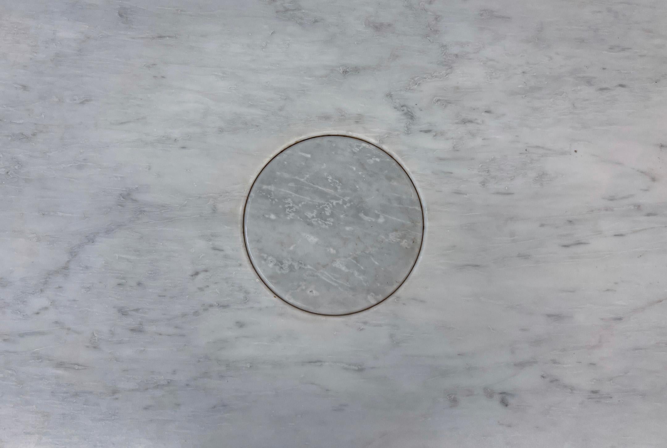 Angelo Mangiarotti pour Skipper, table de salle à manger Eros en marbre de Carrare, années 1970 en vente 1