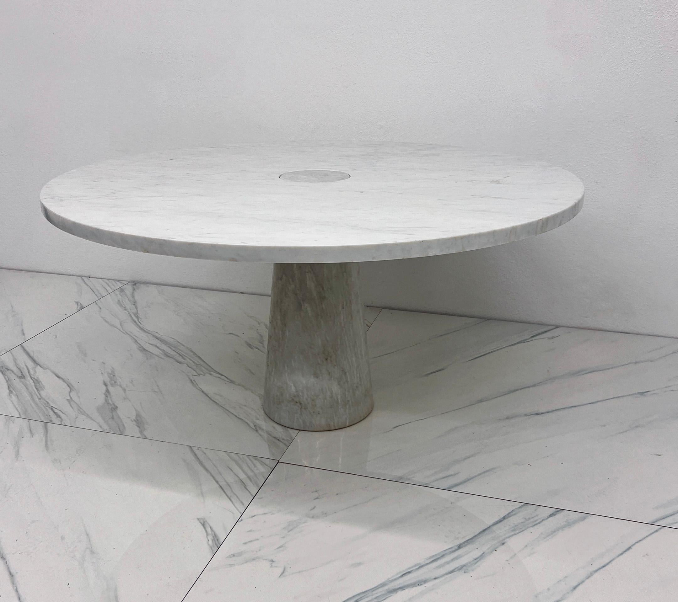 Angelo Mangiarotti pour Skipper, table de salle à manger Eros en marbre de Carrare, années 1970 en vente 2