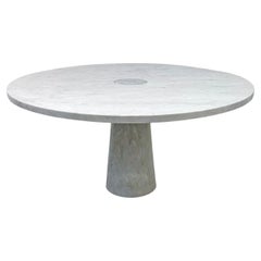 Angelo Mangiarotti pour Skipper, table de salle à manger Eros en marbre de Carrare, années 1970