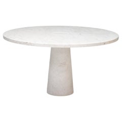 Table de salle à manger ronde en marbre de Carrare M1 T70 Angelo Mangiarotti pour Skipper, années 1960