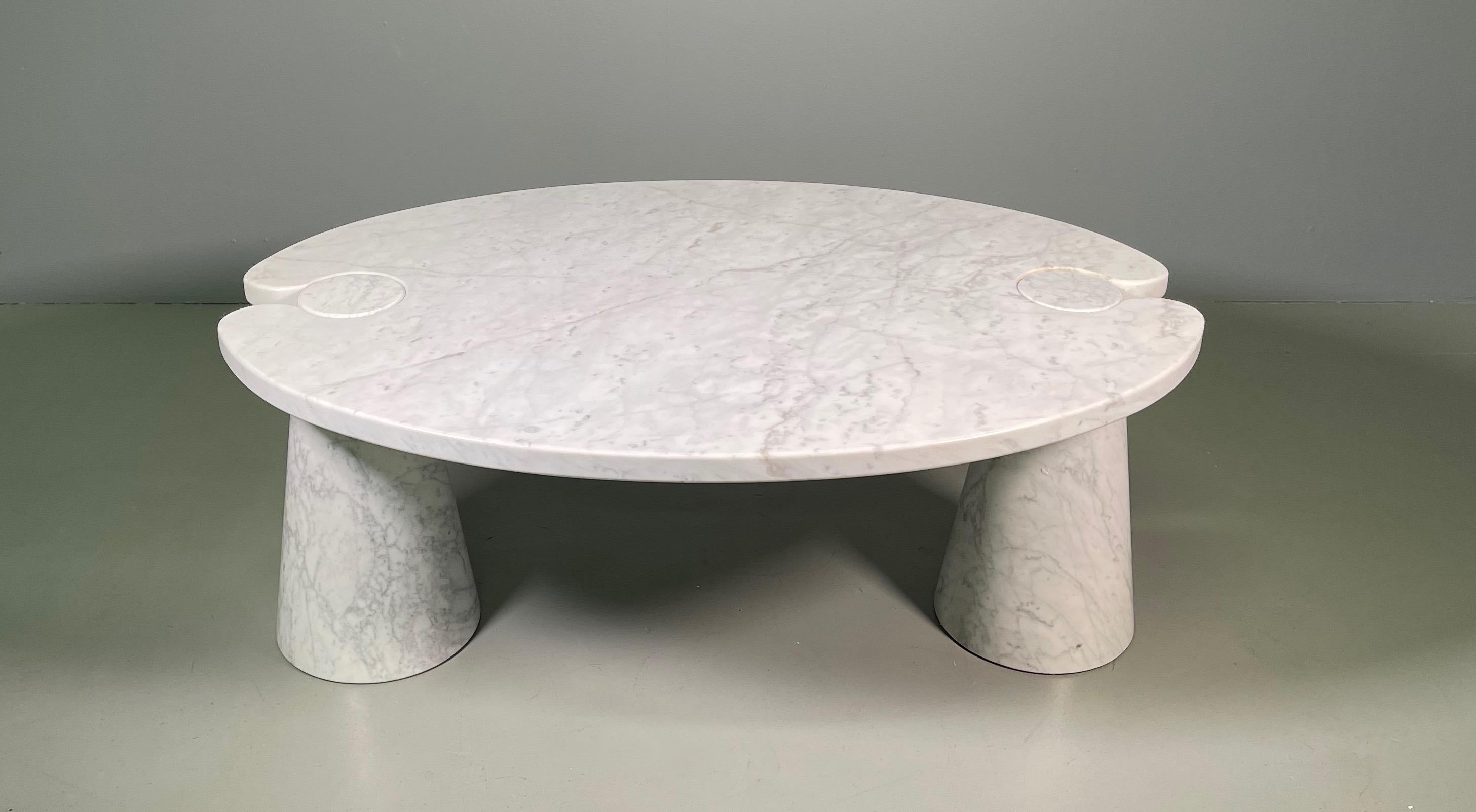 Angelo Mangiarotti for Skipper Carrara Side Coffee Table In Excellent Condition In Rovereta, SM