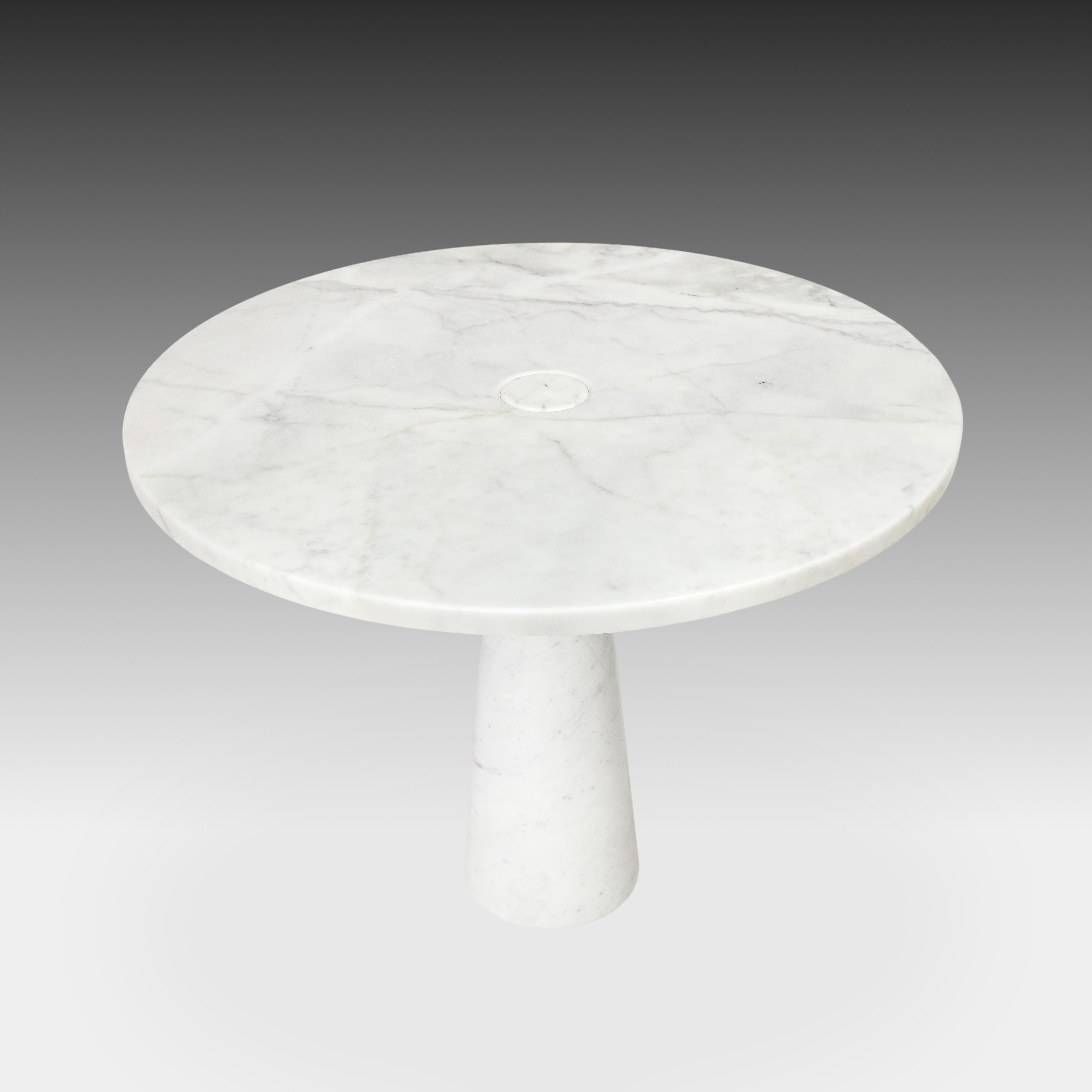 Mid-Century Modern Angelo Mangiarotti for Skipper Eros Carrara Marble Center or Dining Table, 1971 For Sale