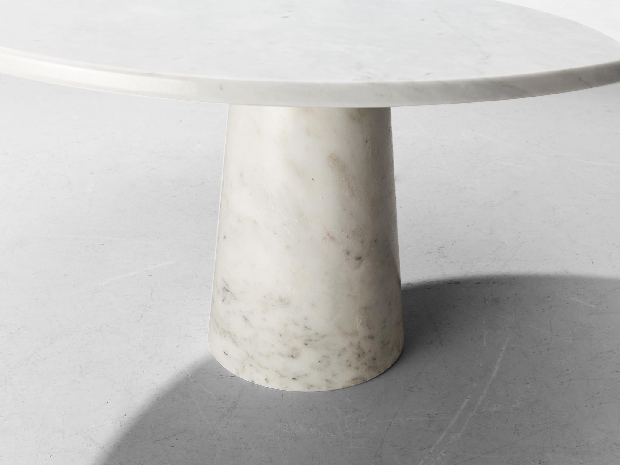 italien Angelo Mangiarotti pour Skipper Table de salle à manger 'Eros' en marbre de Carrare  en vente
