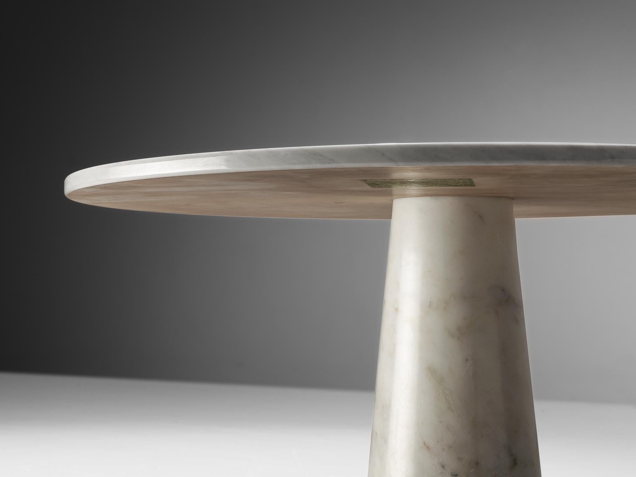 Late 20th Century Angelo Mangiarotti for Skipper 'Eros' Dining Table in Carrara Marble