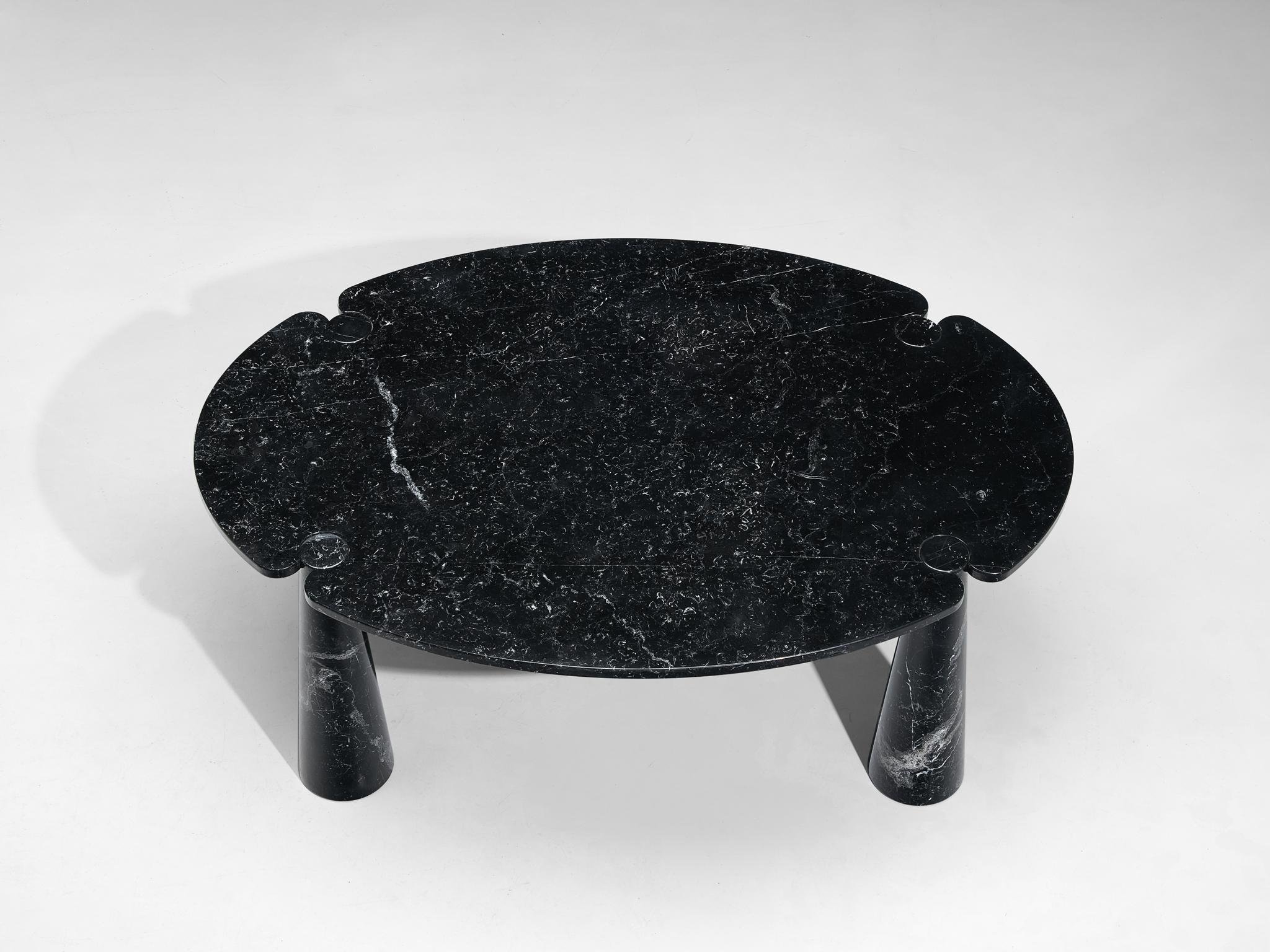 Table de salle à manger Angelo Mangiarotti pour Skipper 'Eros' en marbre Marquina en vente 3