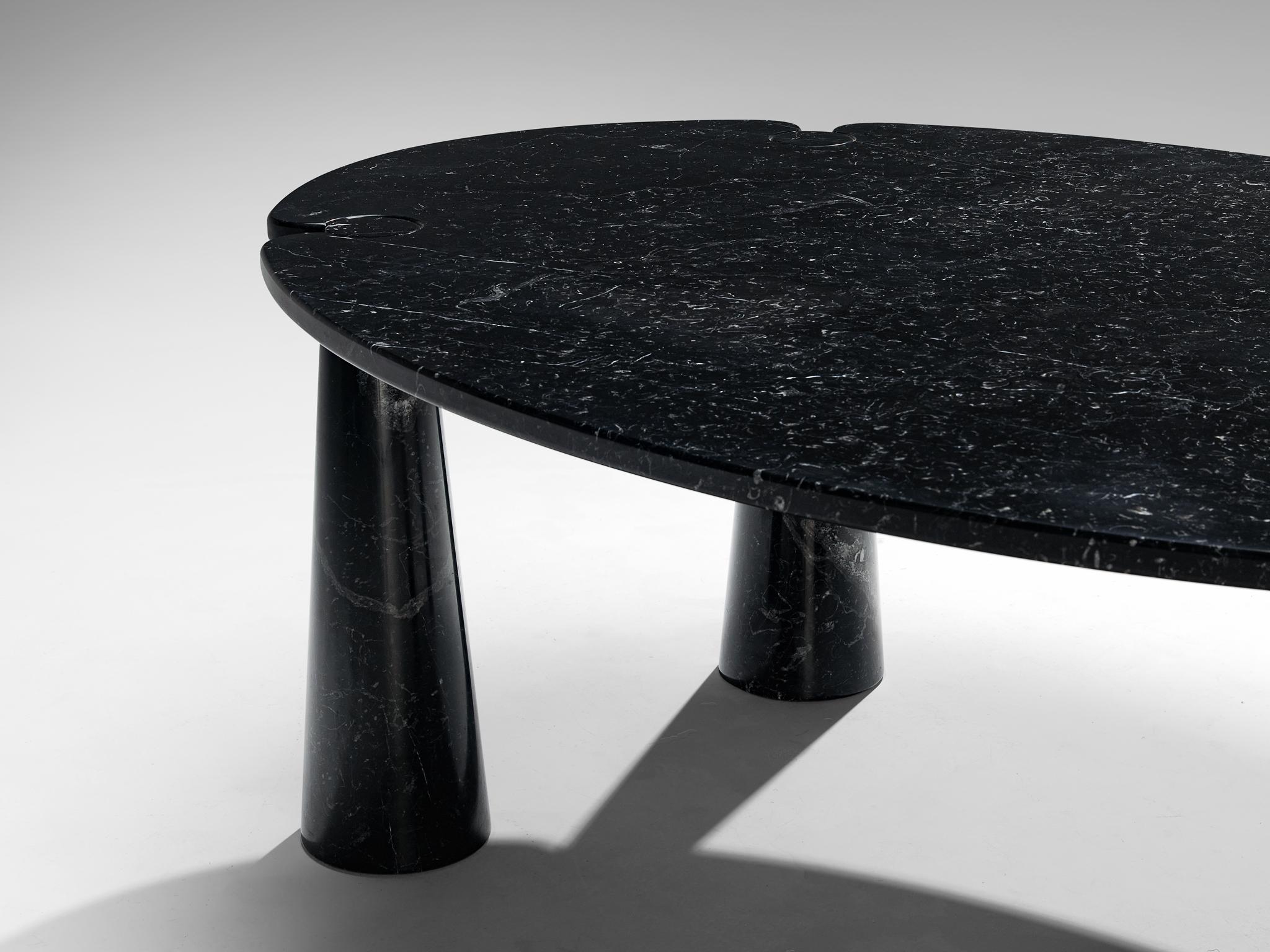 Table de salle à manger Angelo Mangiarotti pour Skipper 'Eros' en marbre Marquina en vente 4