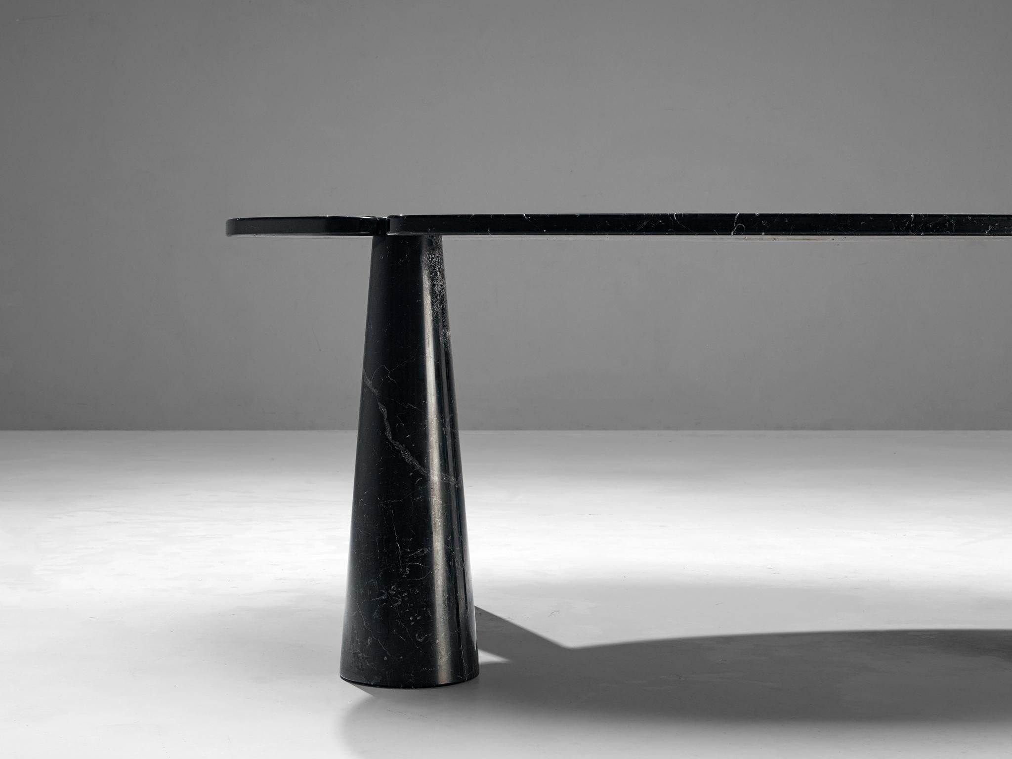 Table de salle à manger Angelo Mangiarotti pour Skipper 'Eros' en marbre Marquina en vente 1
