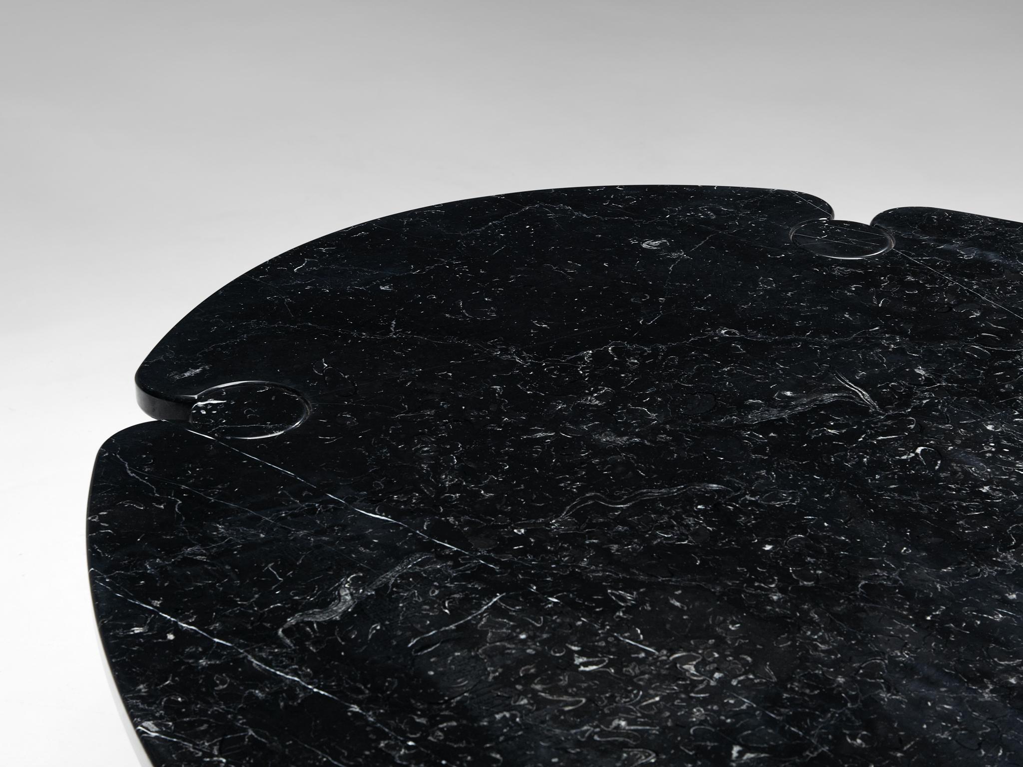 Table de salle à manger Angelo Mangiarotti pour Skipper 'Eros' en marbre Marquina en vente 2