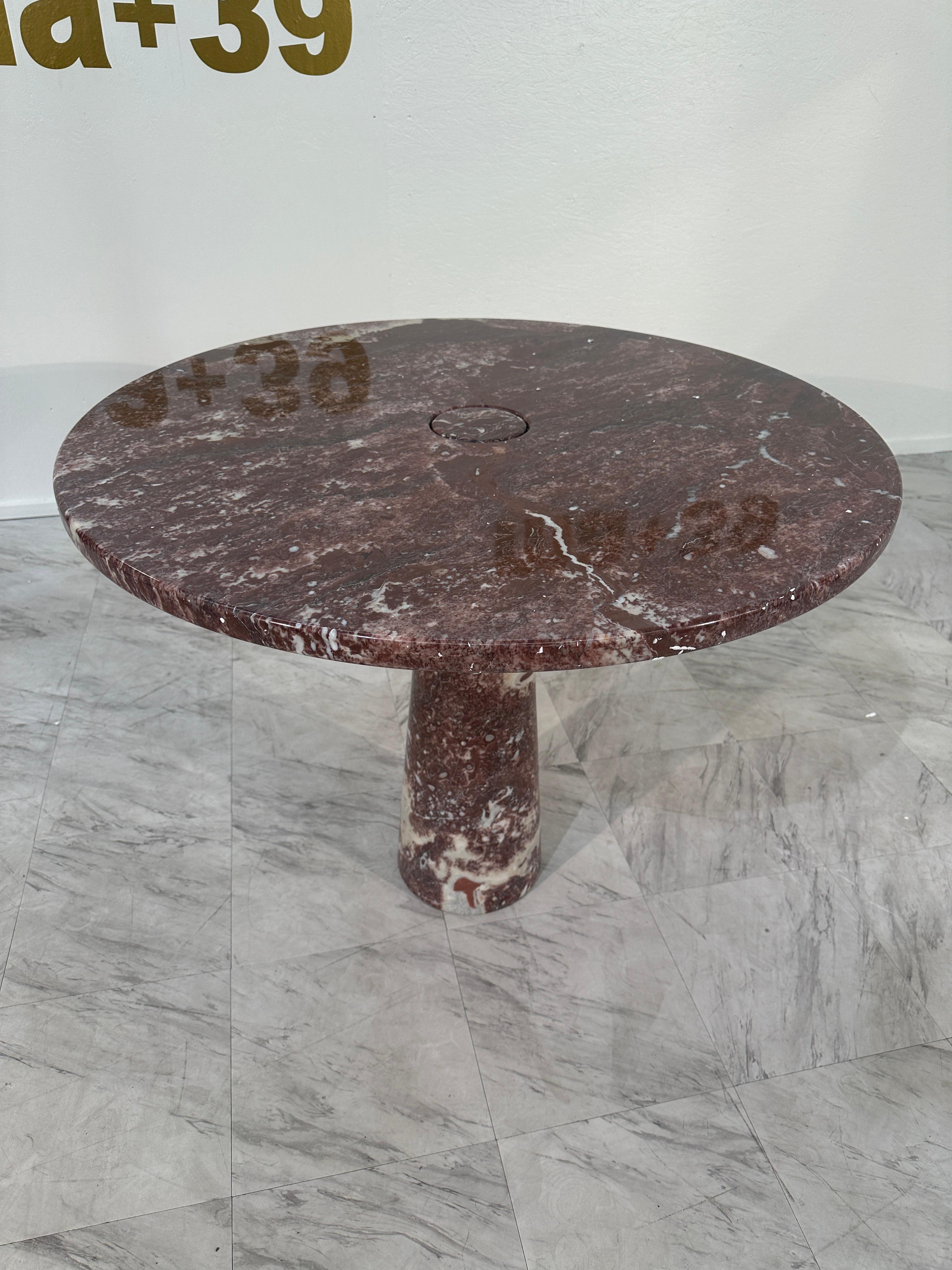 Angelo Mangiarotti for Skipper 'Eros' Dining Table in Rosso Marble, Italy 1970s For Sale 1
