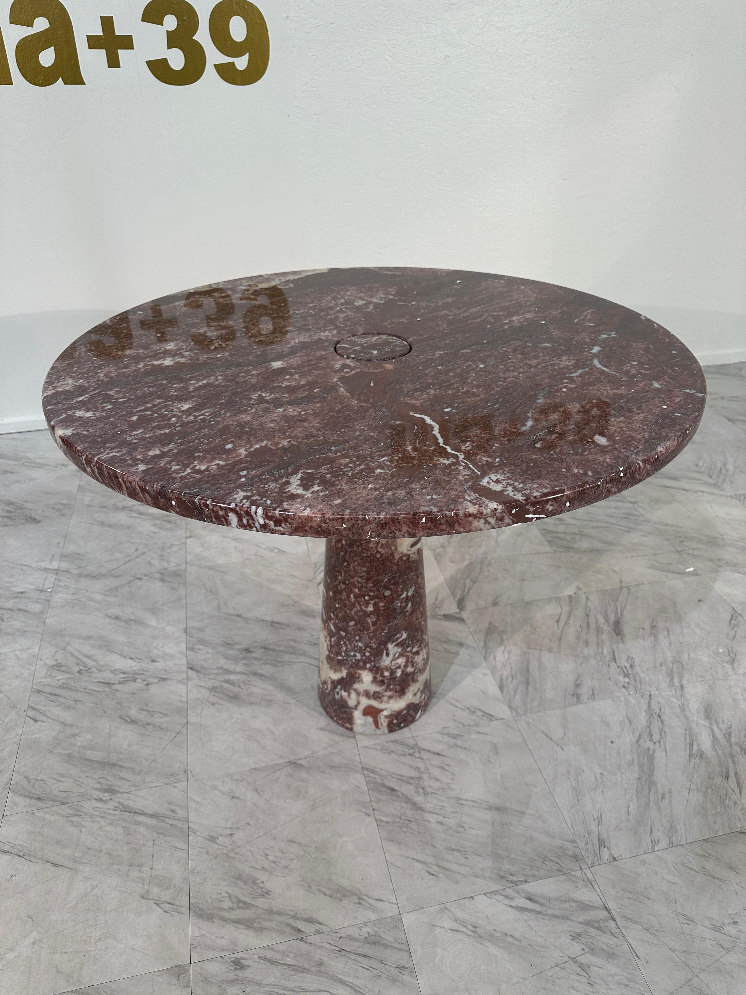 Angelo Mangiarotti for Skipper 'Eros' Dining Table in Rosso Marble, Italy 1970s For Sale 2