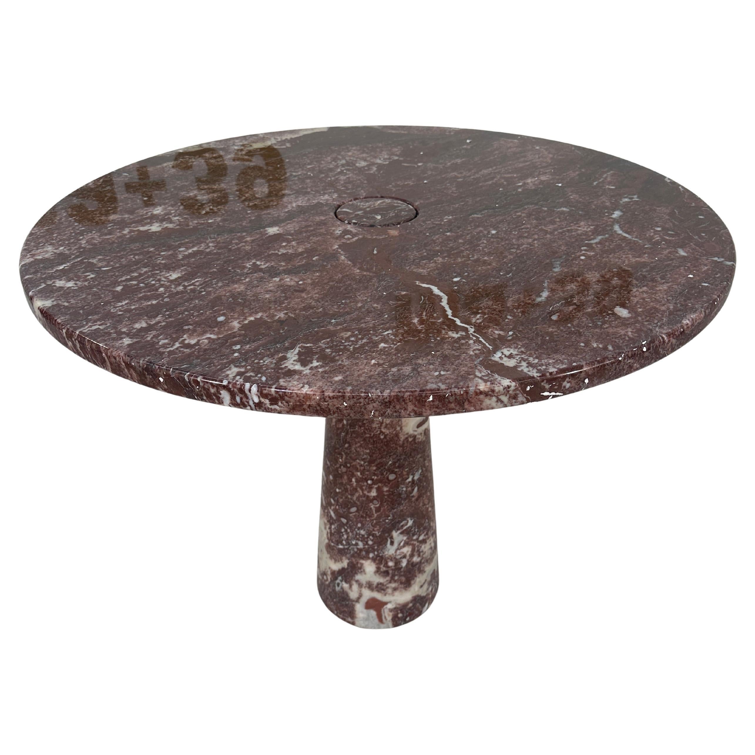 Angelo Mangiarotti for Skipper 'Eros' Dining Table in Rosso Marble, Italy 1970s For Sale