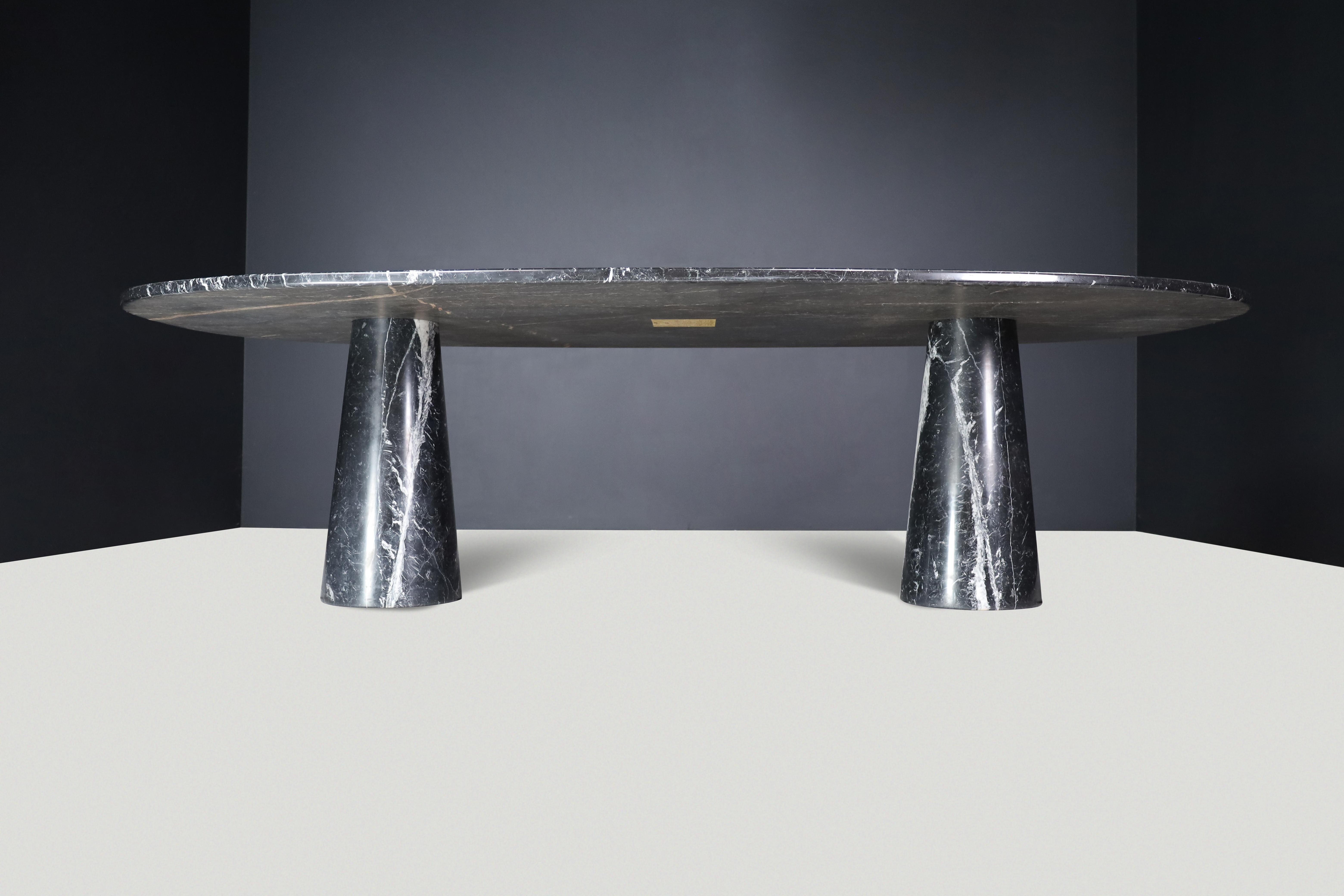 Angelo Mangiarotti for Skipper 'Eros' Large Oval dining table or Executive Desk. For Sale 9