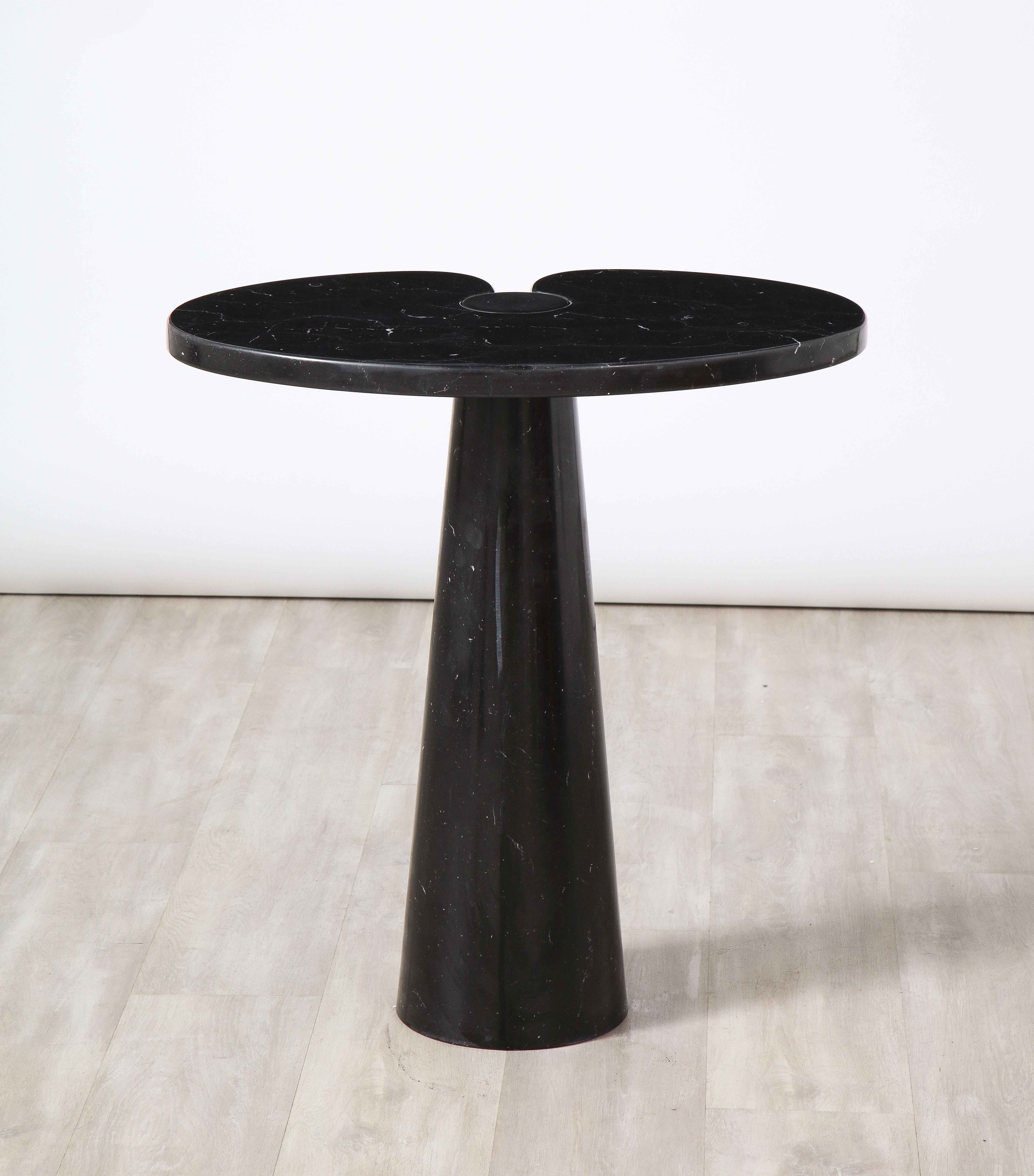 Late 20th Century Angelo Mangiarotti for Skipper 'Eros' Nero Marquina Tall Marble Side Table