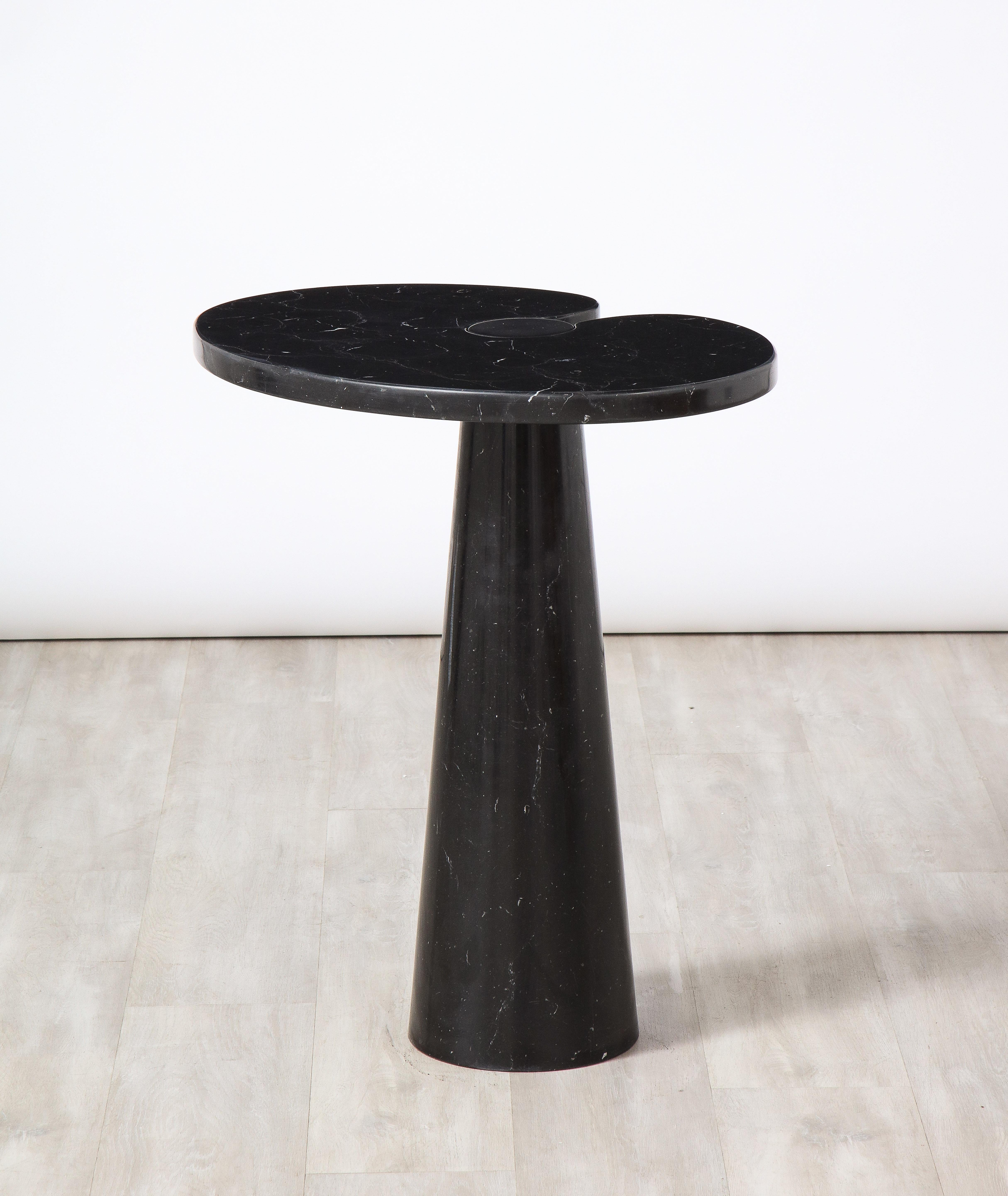 Angelo Mangiarotti for Skipper 'Eros' Nero Marquina Tall Marble Side Table 1