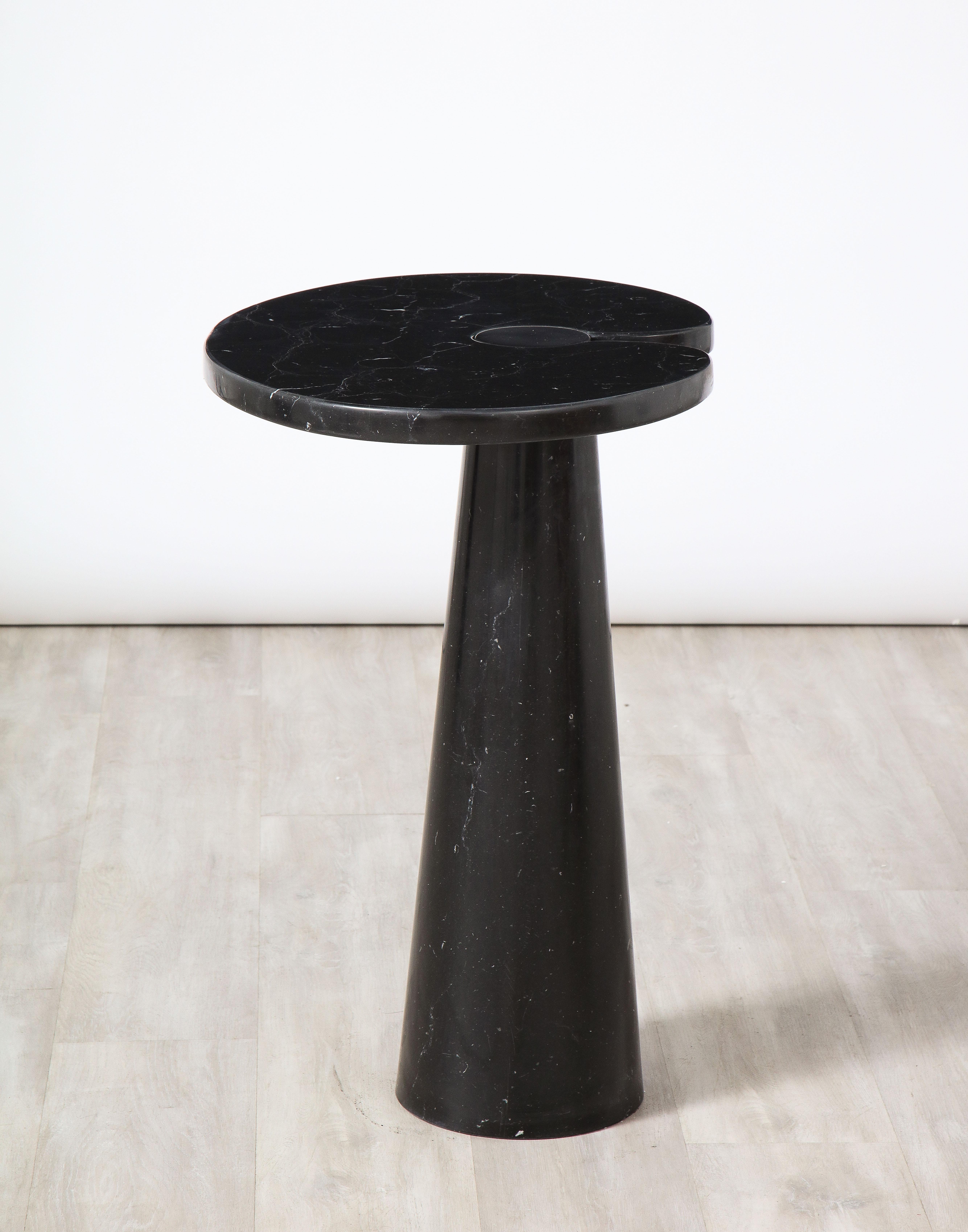 Angelo Mangiarotti for Skipper 'Eros' Nero Marquina Tall Marble Side Table 2