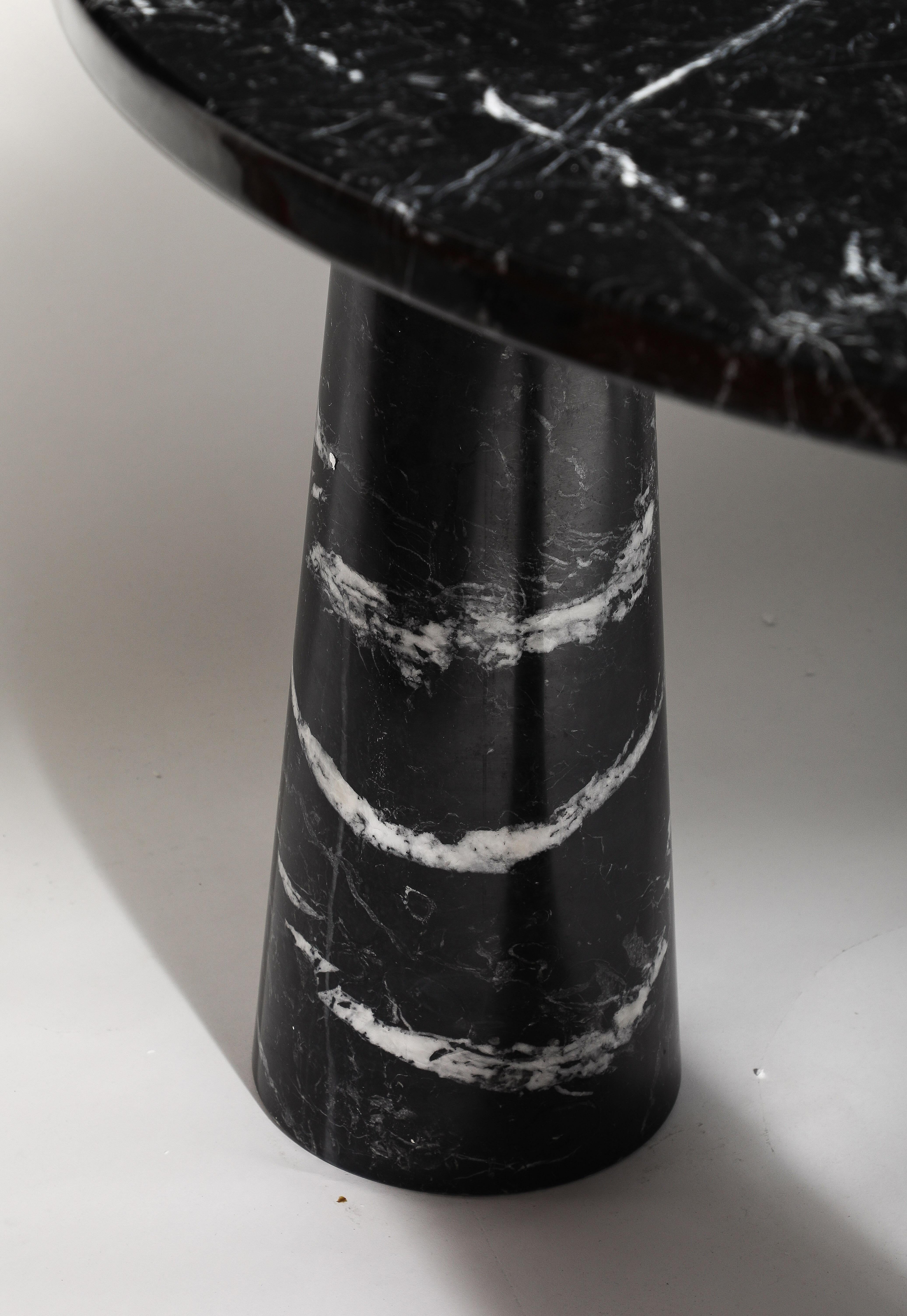 Angelo Mangiarotti Seltener Eros Oval Marquina Esstisch aus schwarzem Marquina-Marmor 1971 im Angebot 6