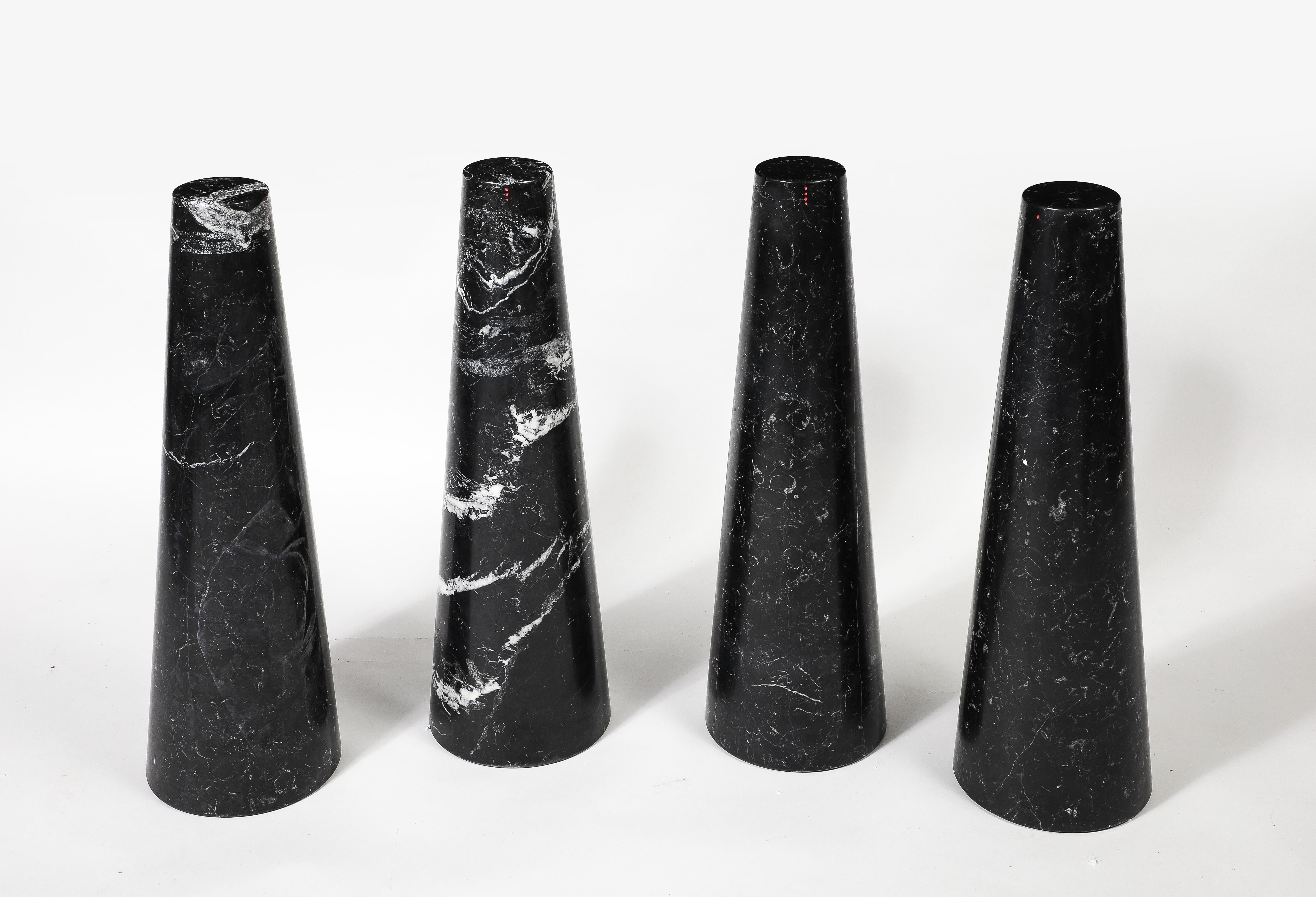 Angelo Mangiarotti Seltener Eros Oval Marquina Esstisch aus schwarzem Marquina-Marmor 1971 im Angebot 7