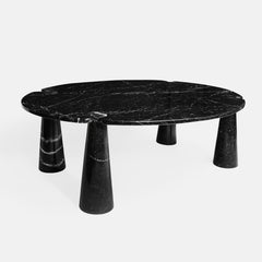 Angelo Mangiarotti Rare Eros Oval Marquina Black Marble Dining Table 1971