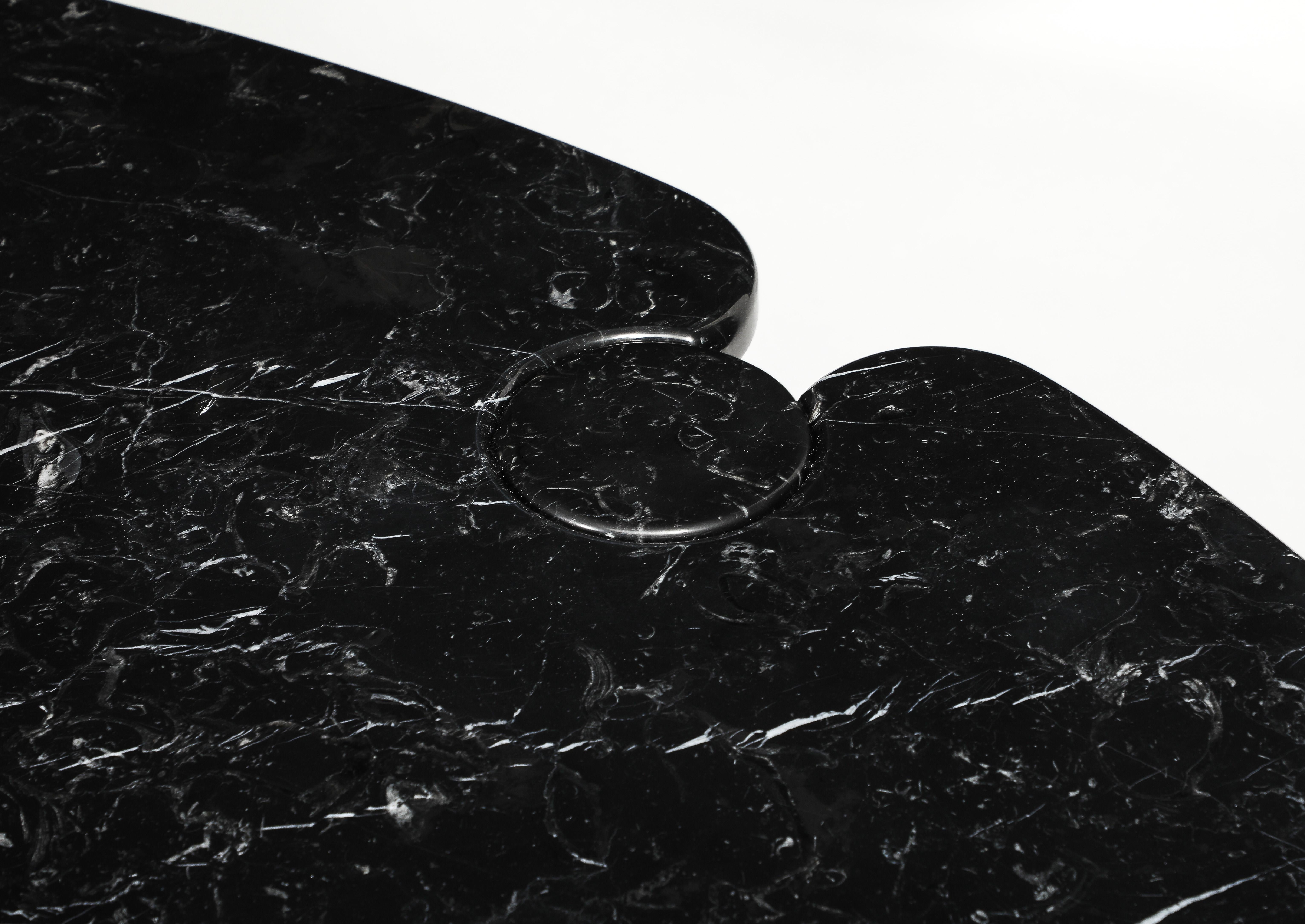 Angelo Mangiarotti Seltener Eros Oval Marquina Esstisch aus schwarzem Marquina-Marmor 1971 (Ende des 20. Jahrhunderts) im Angebot