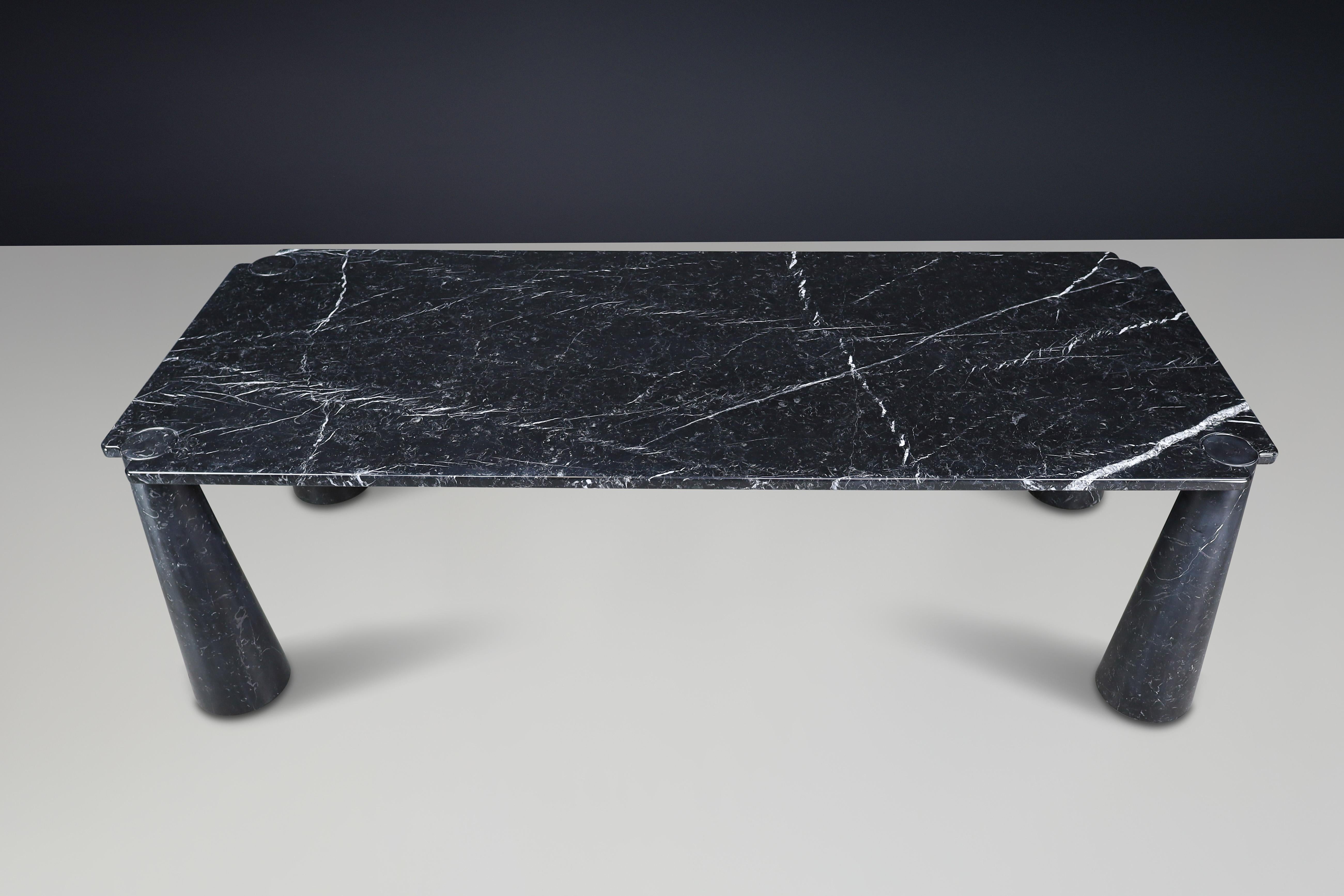 Angelo Mangiarotti for Skipper Eros Rectangular Dining table- Executive desk In Good Condition For Sale In Almelo, NL