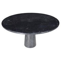 Angelo Mangiarotti for Skipper 'Eros' Round Dining Table in Marquina Marble