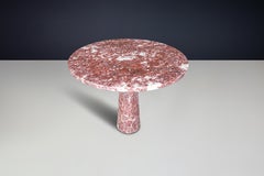 Angelo Mangiarotti for Skipper 'Eros' round dining table in Rosso Marble, Italy