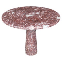 Angelo Mangiarotti for Skipper 'Eros' round dining table in Rosso Marble, Italy