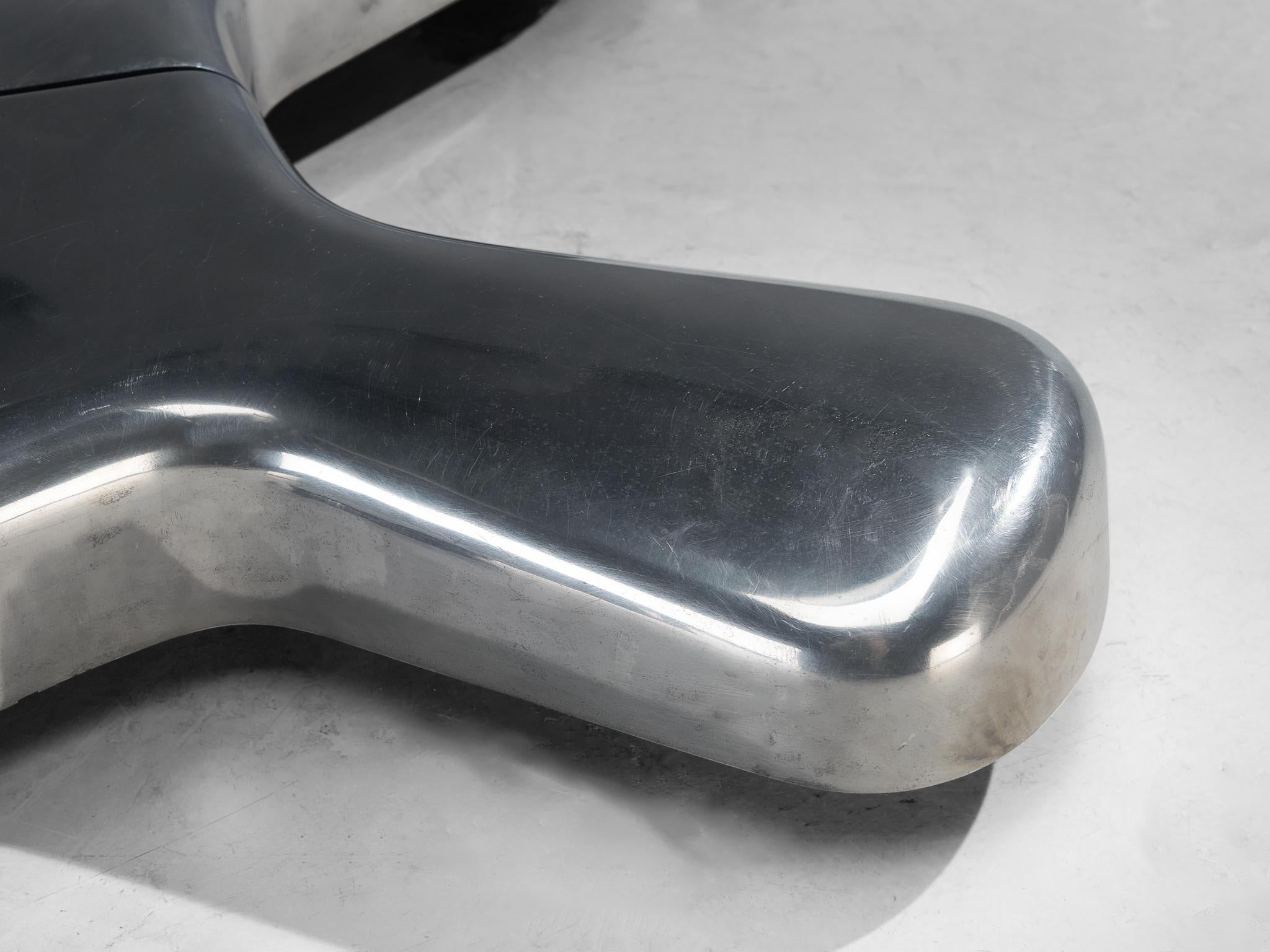 Late 20th Century Angelo Mangiarotti for Skipper 'Executive 80' Office Chair in Black Leather For Sale