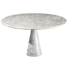 Table de salle à manger 'M1' Angelo Mangiarotti pour Skipper en marbre Calacatta