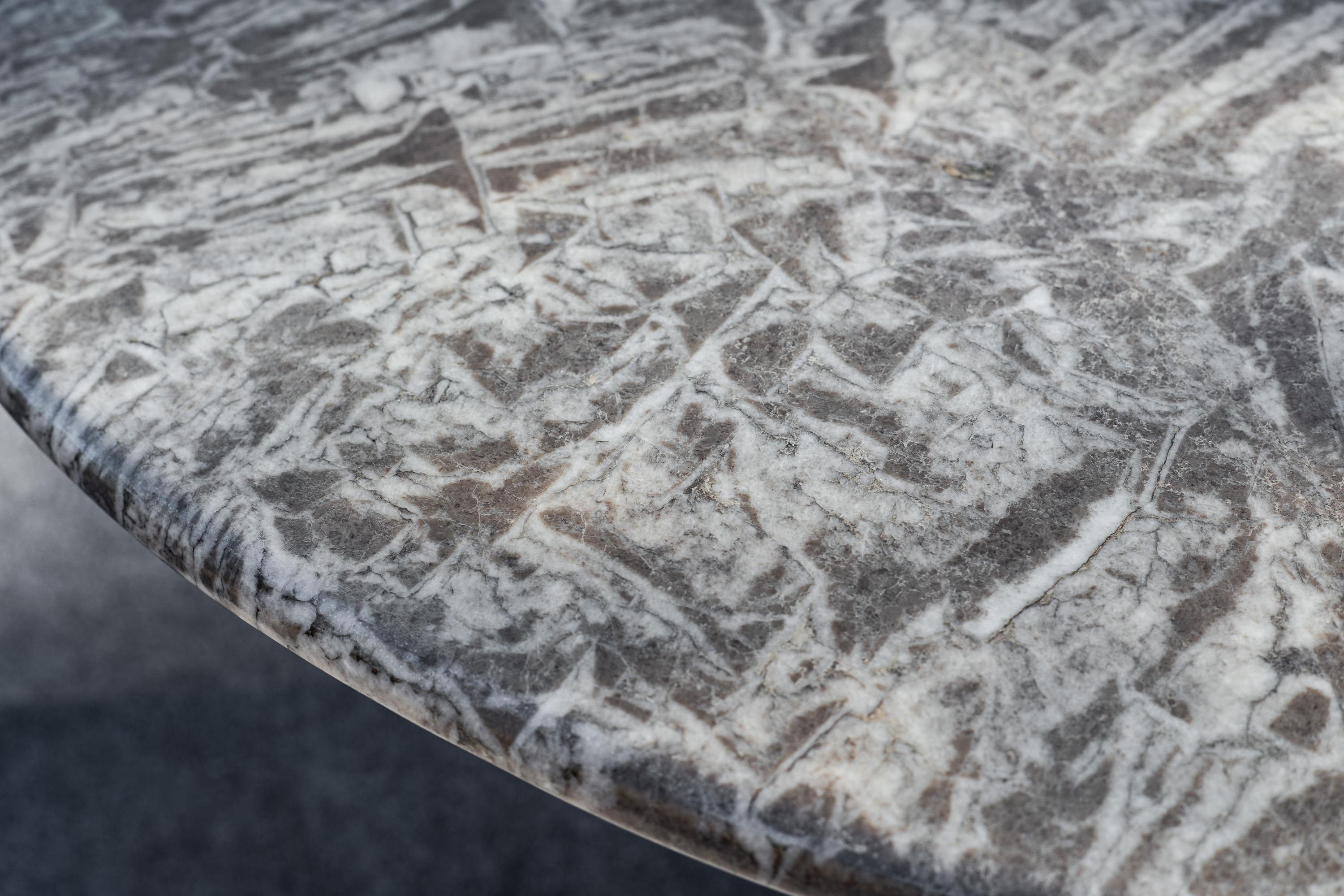 Angelo Mangiarotti pour Skipper Model M1 Table de salle à manger en Arabescato unique en vente 3