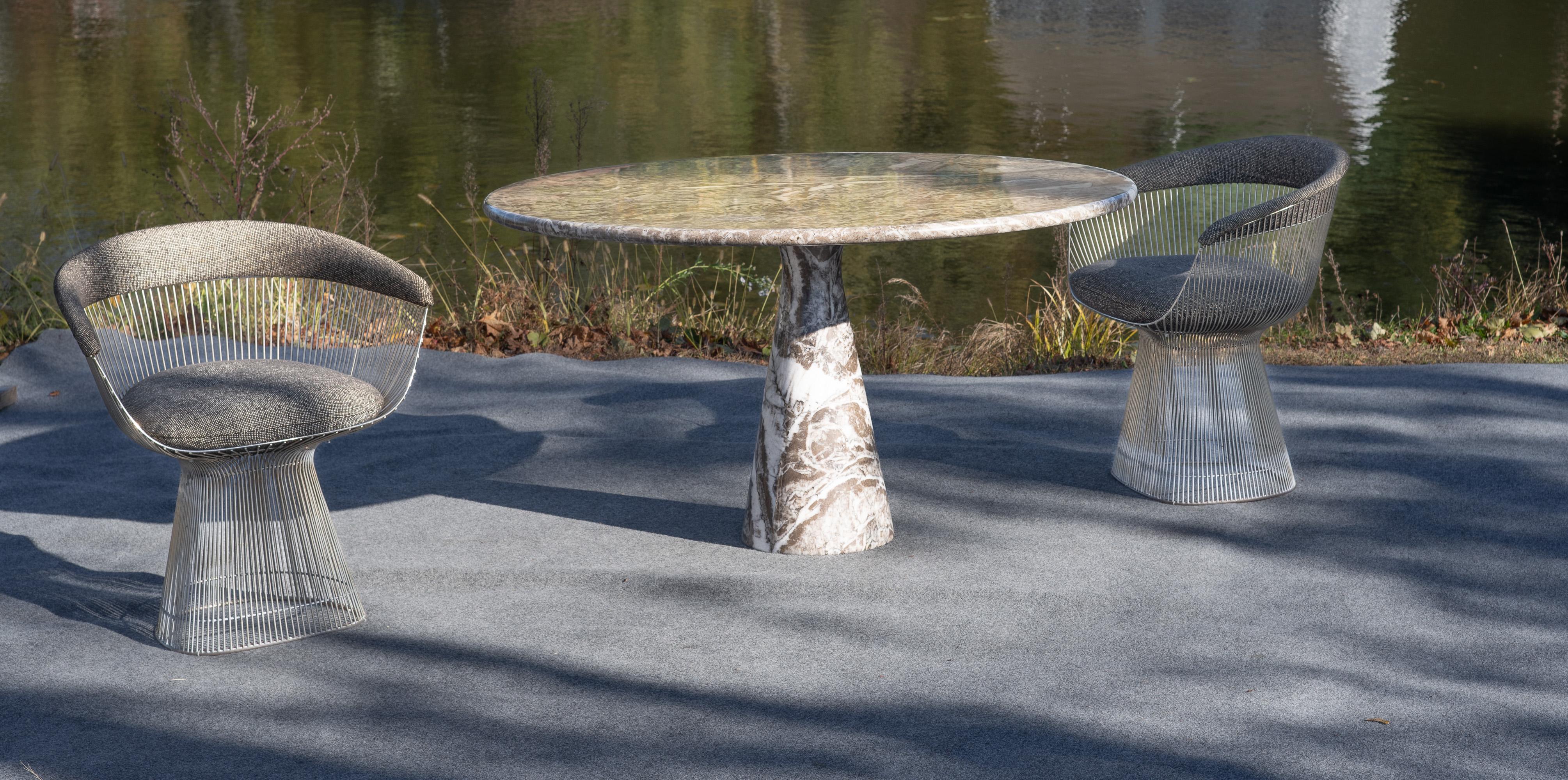 Angelo Mangiarotti pour Skipper Model M1 Table de salle à manger en Arabescato unique en vente 5