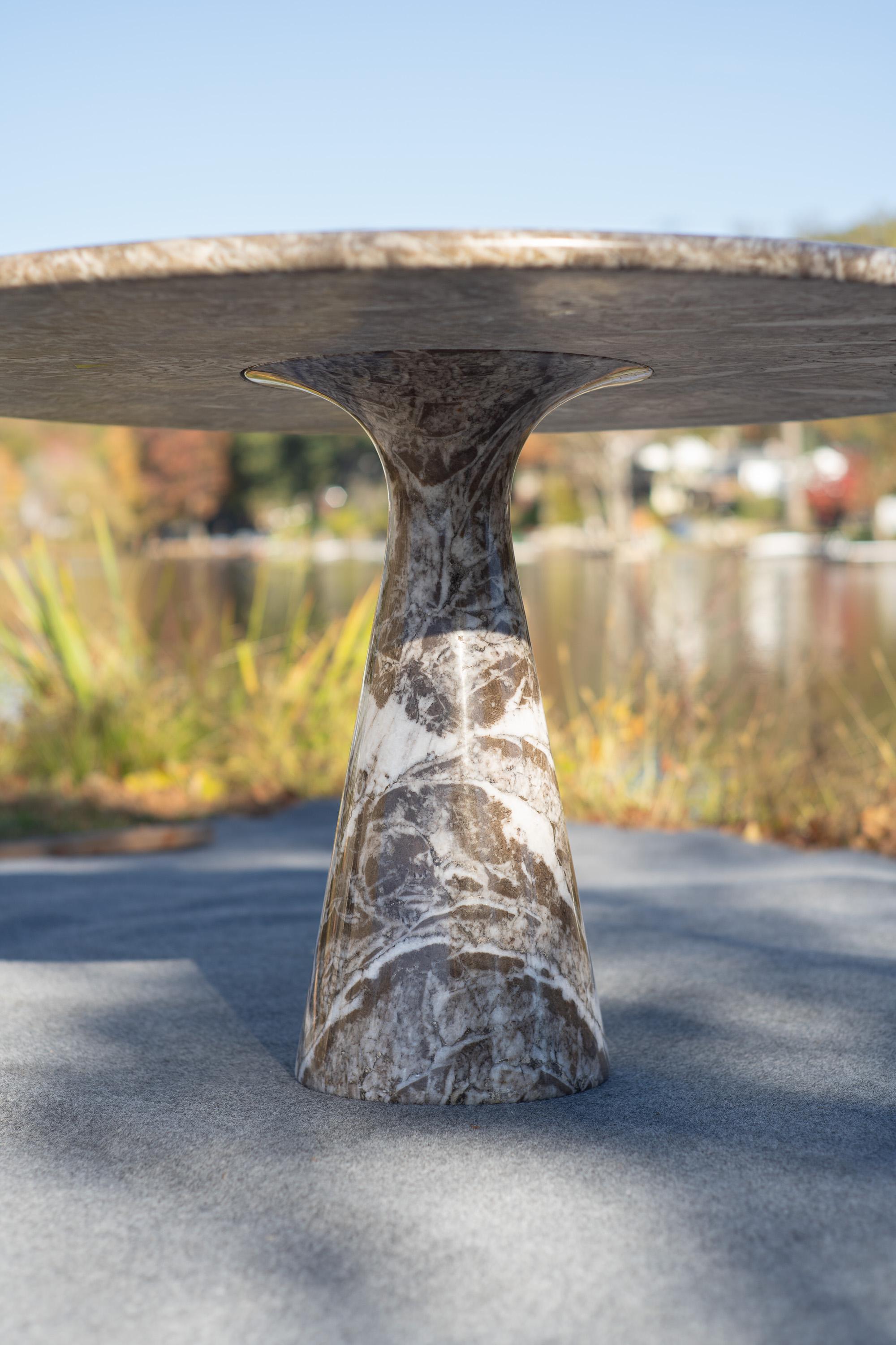 Angelo Mangiarotti pour Skipper Model M1 Table de salle à manger en Arabescato unique en vente 6