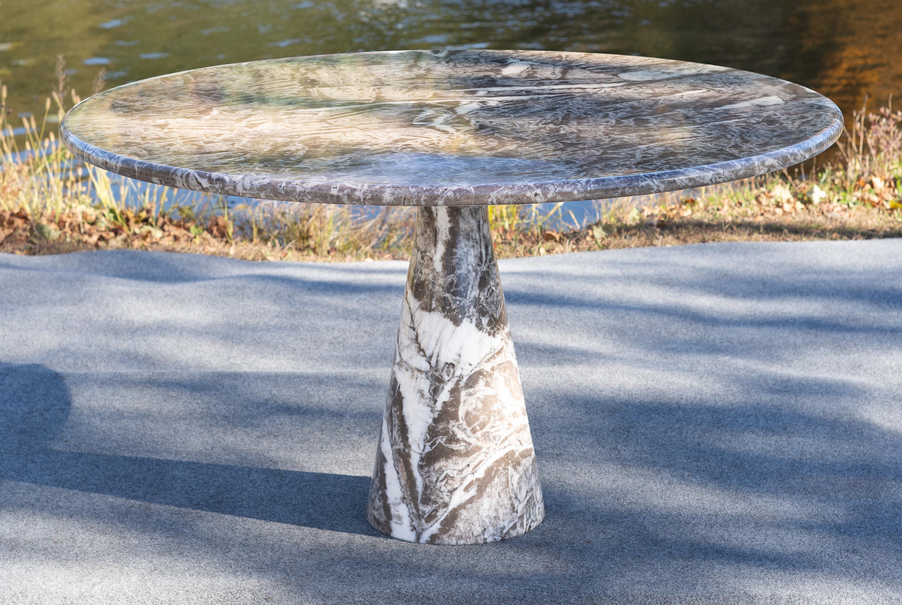 Mid-Century Modern Angelo Mangiarotti pour Skipper Model M1 Table de salle à manger en Arabescato unique en vente