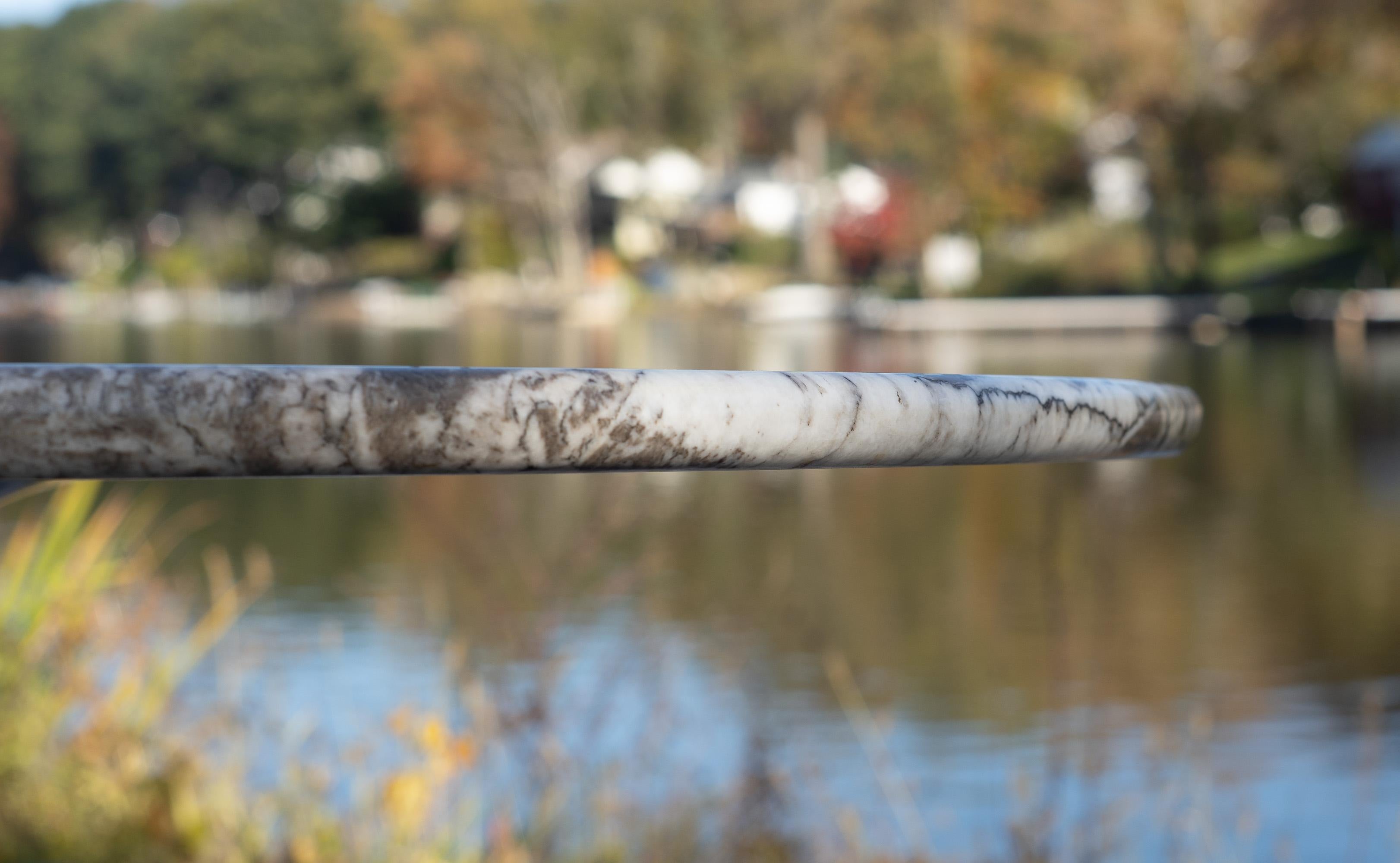 Angelo Mangiarotti pour Skipper Model M1 Table de salle à manger en Arabescato unique en vente 1