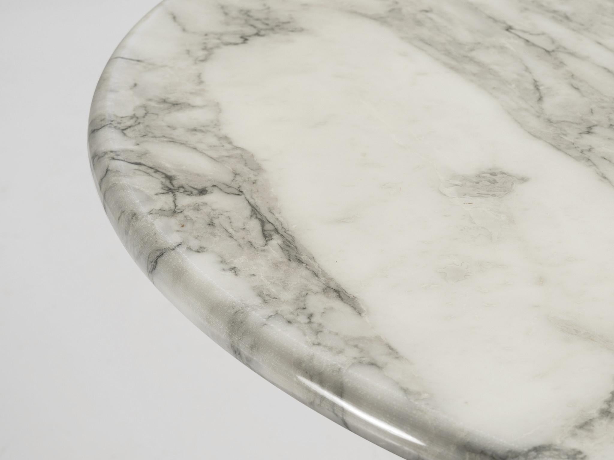 Angelo Mangiarotti for Skipper Round 'M1' Dining Table in Marble In Good Condition In Waalwijk, NL