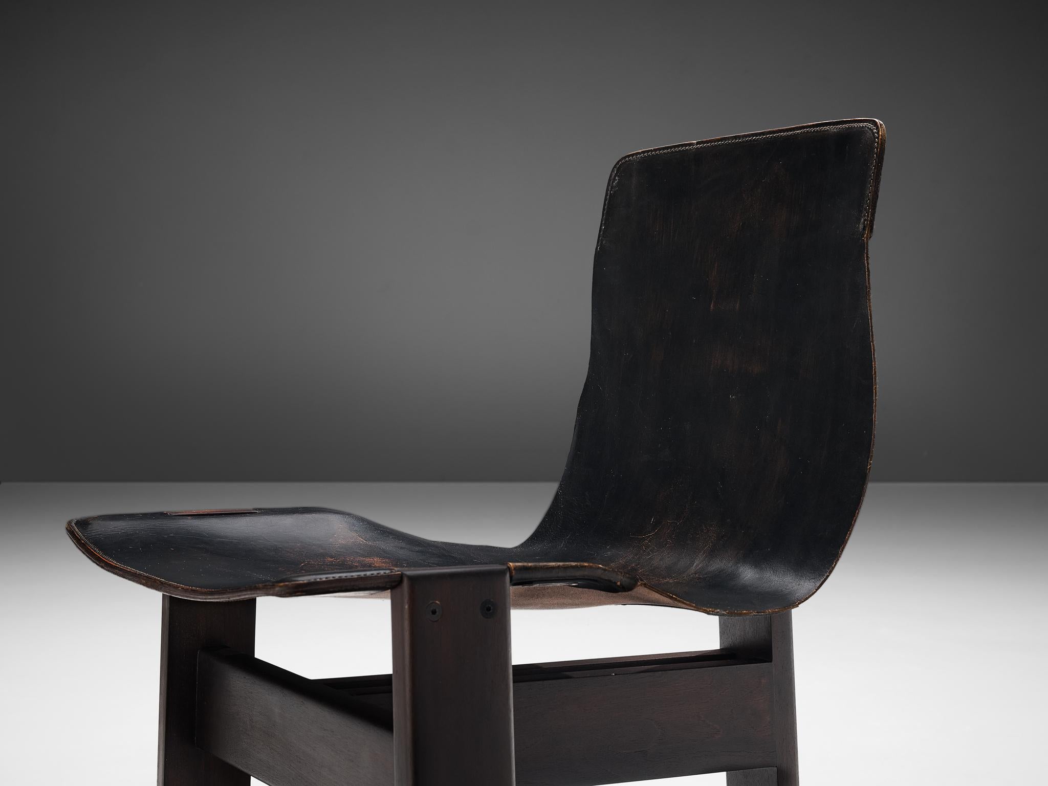 Angelo Mangiarotti for Skipper 'Tre 3' Chair in Leather 2