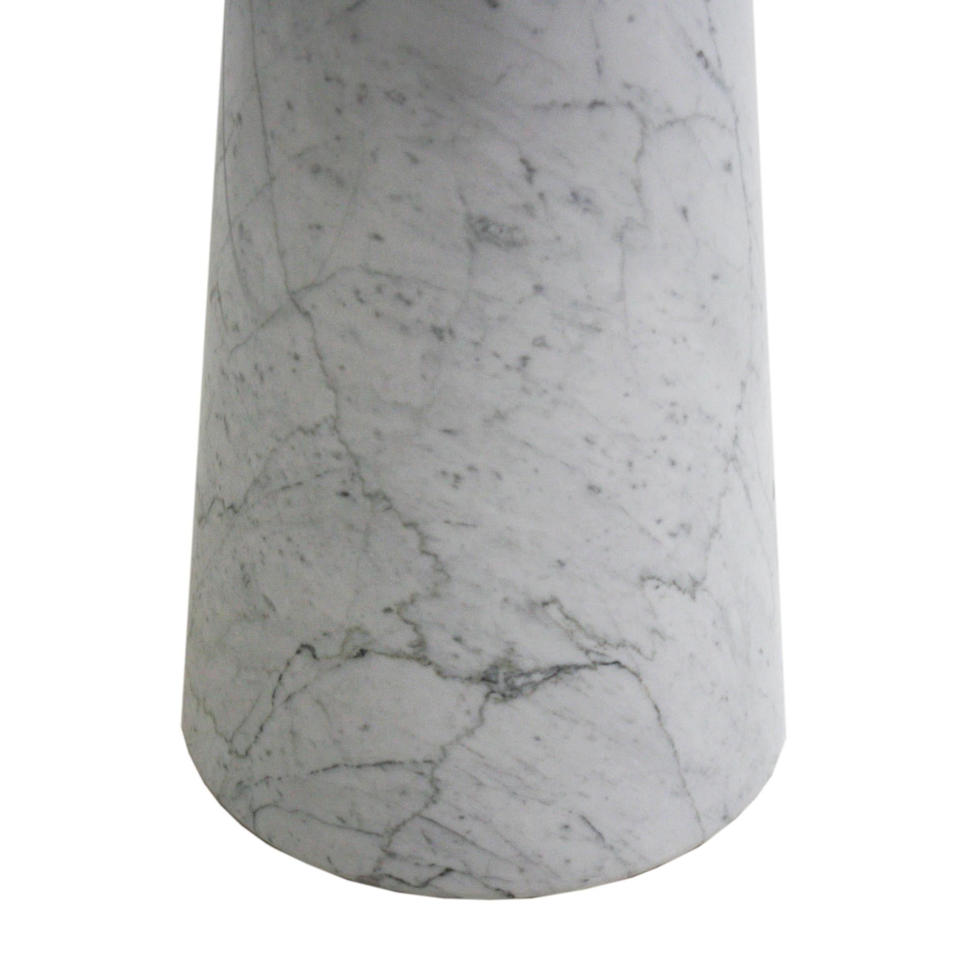 Italian Angelo Mangiarotti for Skipper White Carrara Marble Eros Console Table, Italy