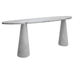 angelo white quartz Angelo Mangiarotti for Skipper White Carrara Marble Eros Console Table, Italy