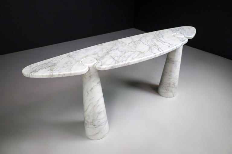 Mid-Century Modern Angelo Mangiarotti for Skipper White Carrara Marble 