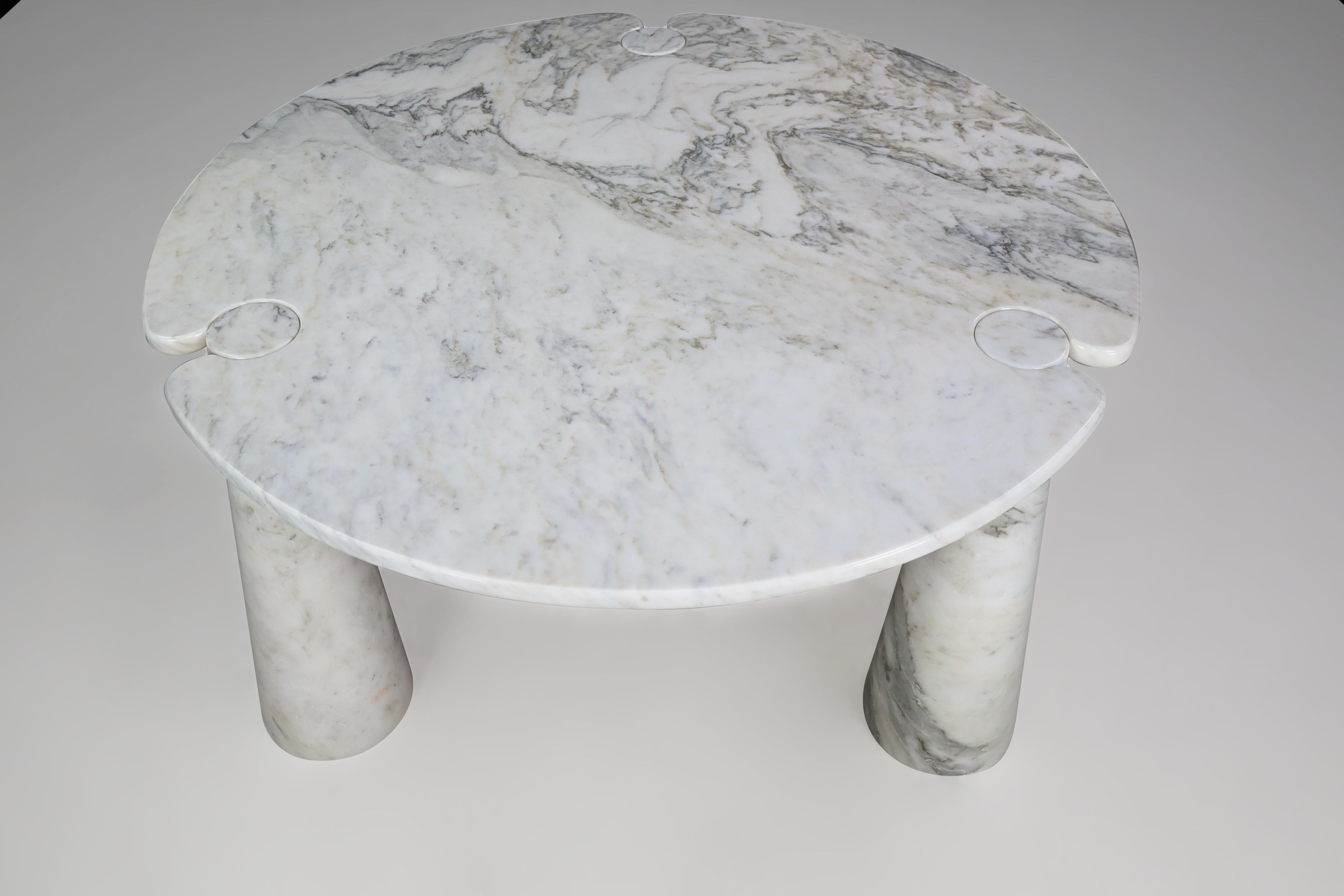 Angelo Mangiarotti for Skipper White Carrara Marble 