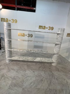 Angelo Mangiarotti for Skipper White Carrara Marble 'Loico' Bookcase, 1970s