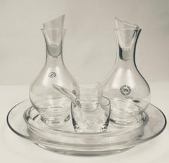 Angelo Mangiarotti per Vilca Crystal Italy Set da tavolo per olio d'oliva e aceto