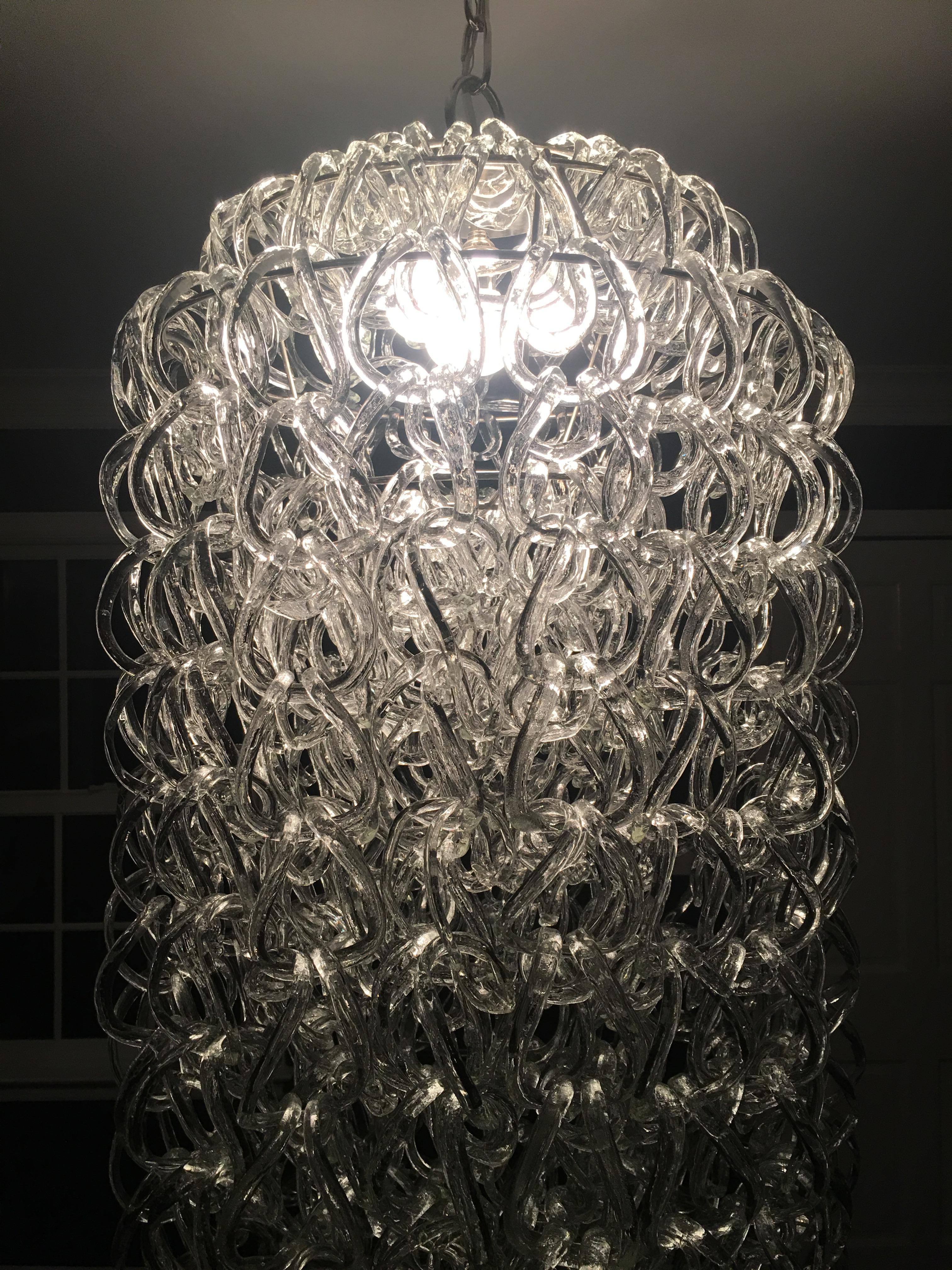 Angelo Mangiarotti for Vistosi Large 'Giogali' Chandelier In Good Condition In New York, NY