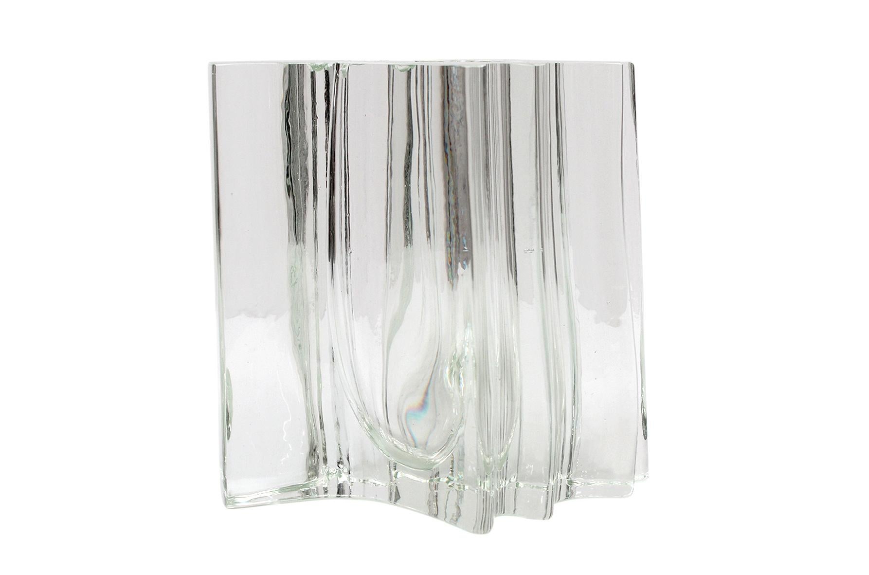 Mid-Century Modern Angelo Mangiarotti Glass Vase for Vistosi