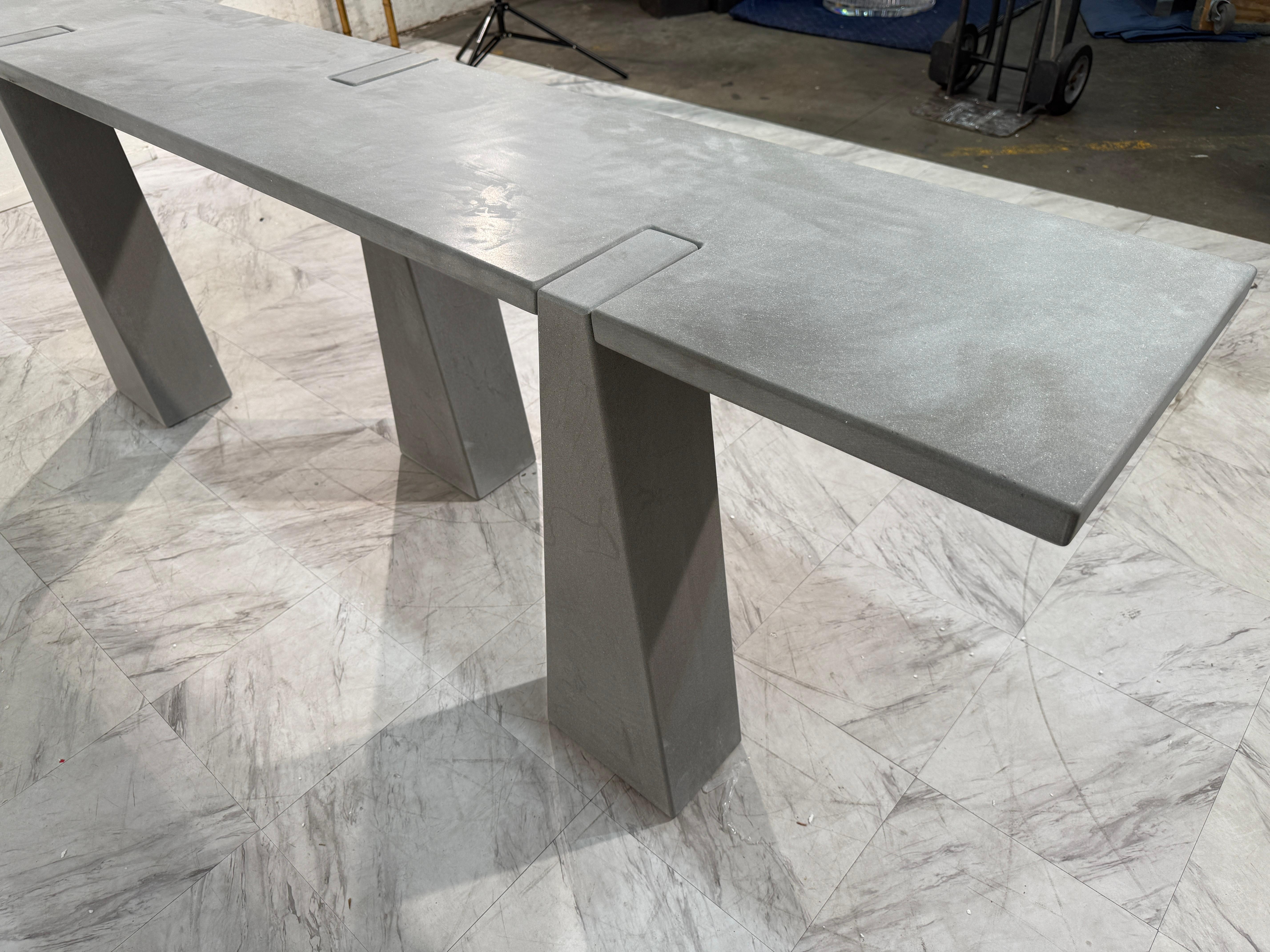 Grès Angelo Mangiarotti Table console série '' Inca '' pour Skipper 1970 en vente