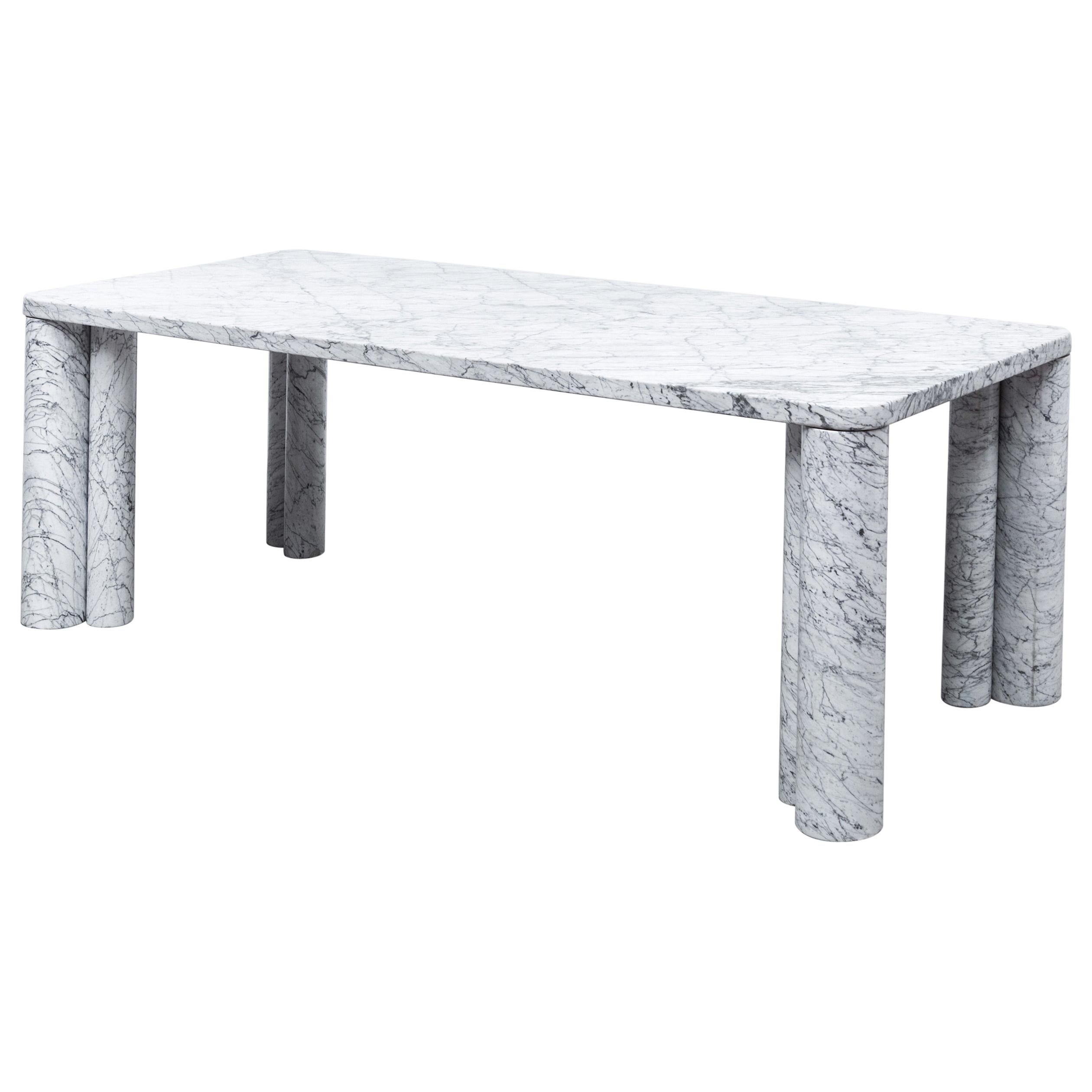 Angelo Mangiarotti Inspired Marble Dining Table
