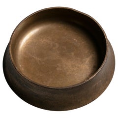 Angelo Mangiarotti Italian Bronze Round Bowl Signed Mangiarotti