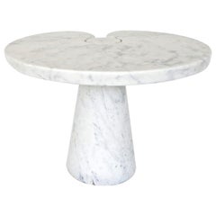 Angelo Mangiarotti Italian, Carrara Marble Low Side Table Eros Series
