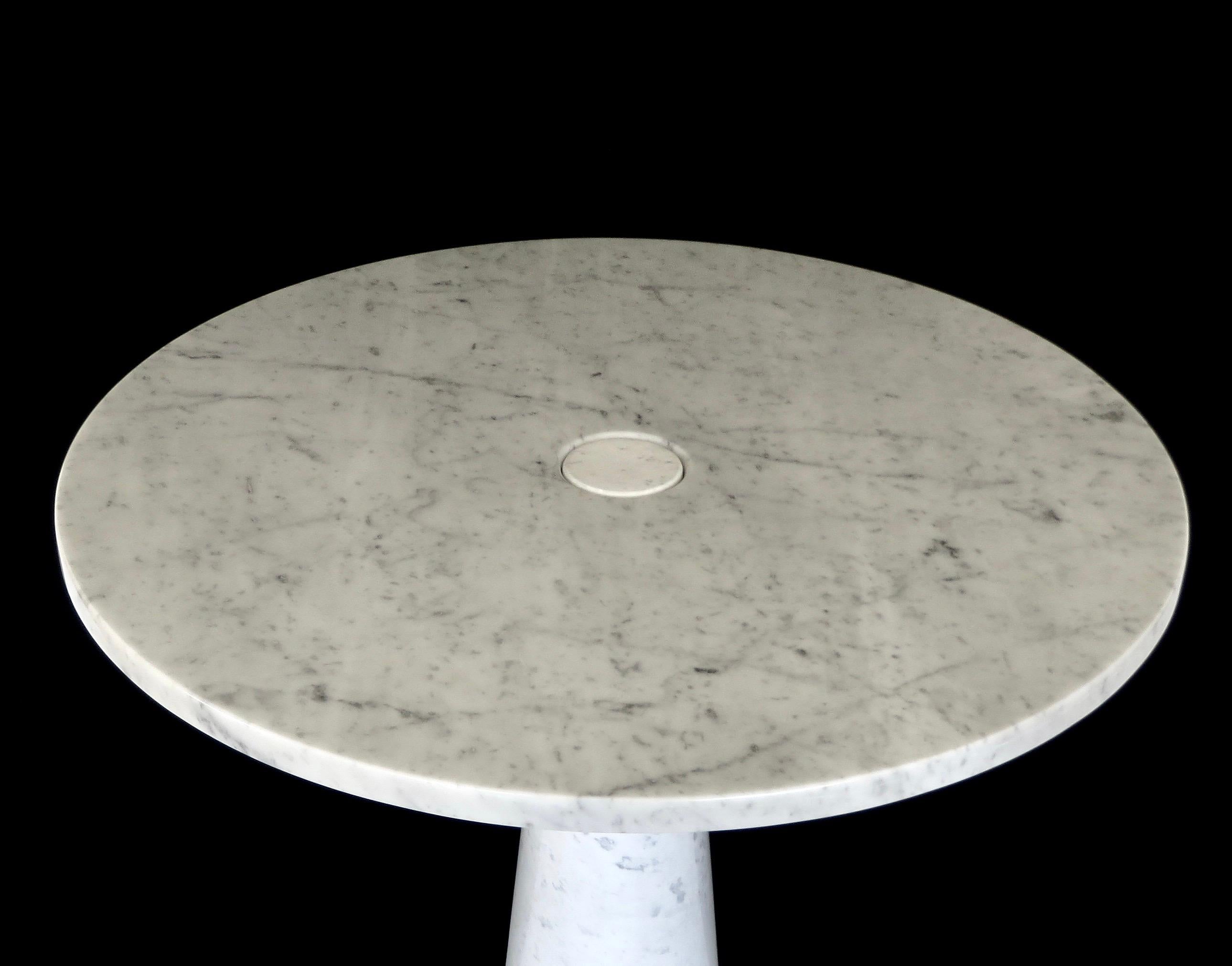 Carrara Marble Angelo Mangiarotti Italian Dining Table for Skipper Eros Collection Vintage